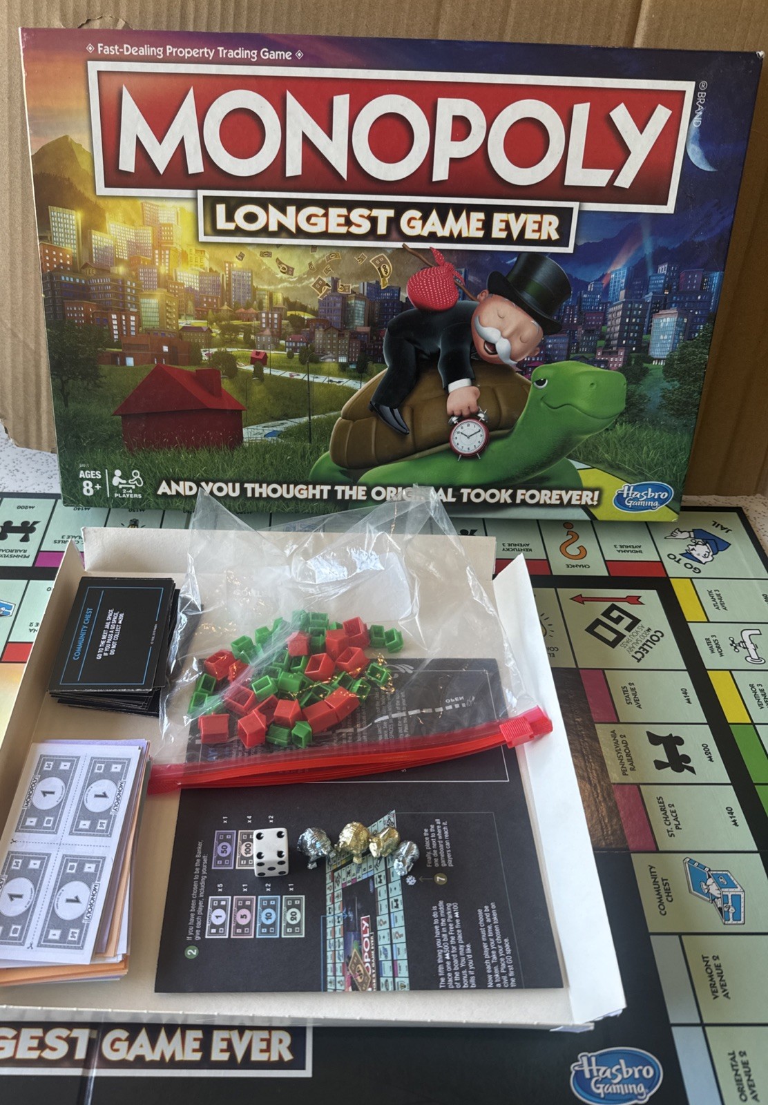 Hasbro Monopoly Longest Game Ever Edition Used Complete