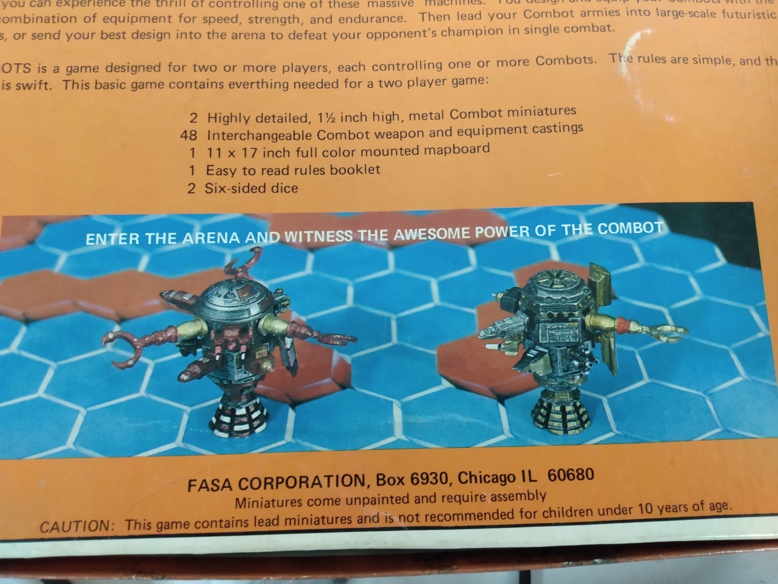Vtg Combots Strategy Board Game FASA 1603 1983 Sci-fi Fantasy Role Playing