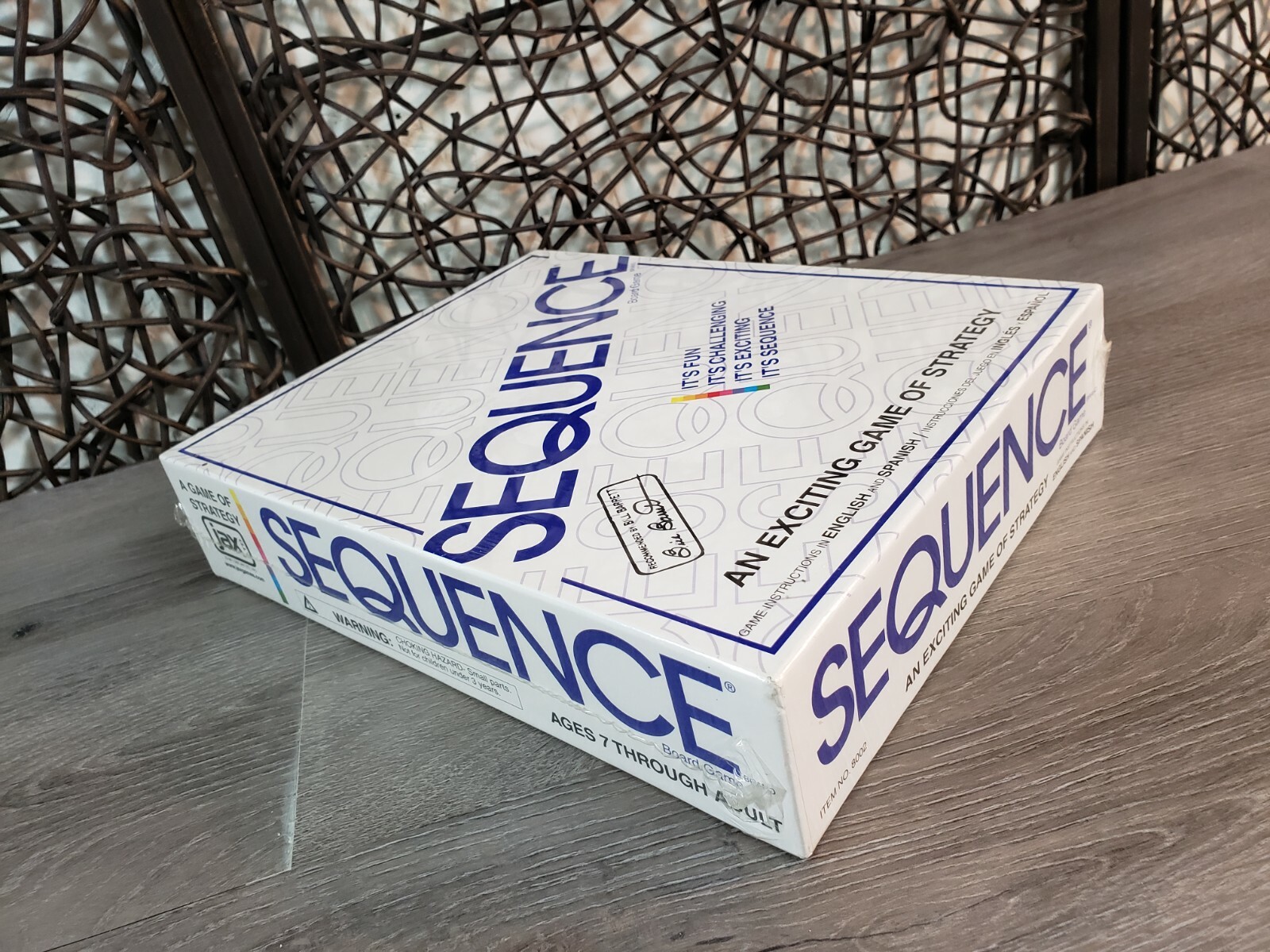 SEQUENCE BOARD GAME JAX ENGLISH SPANISH EDITION SEALED 2 TO 12 PLAYERS #8002 NEW