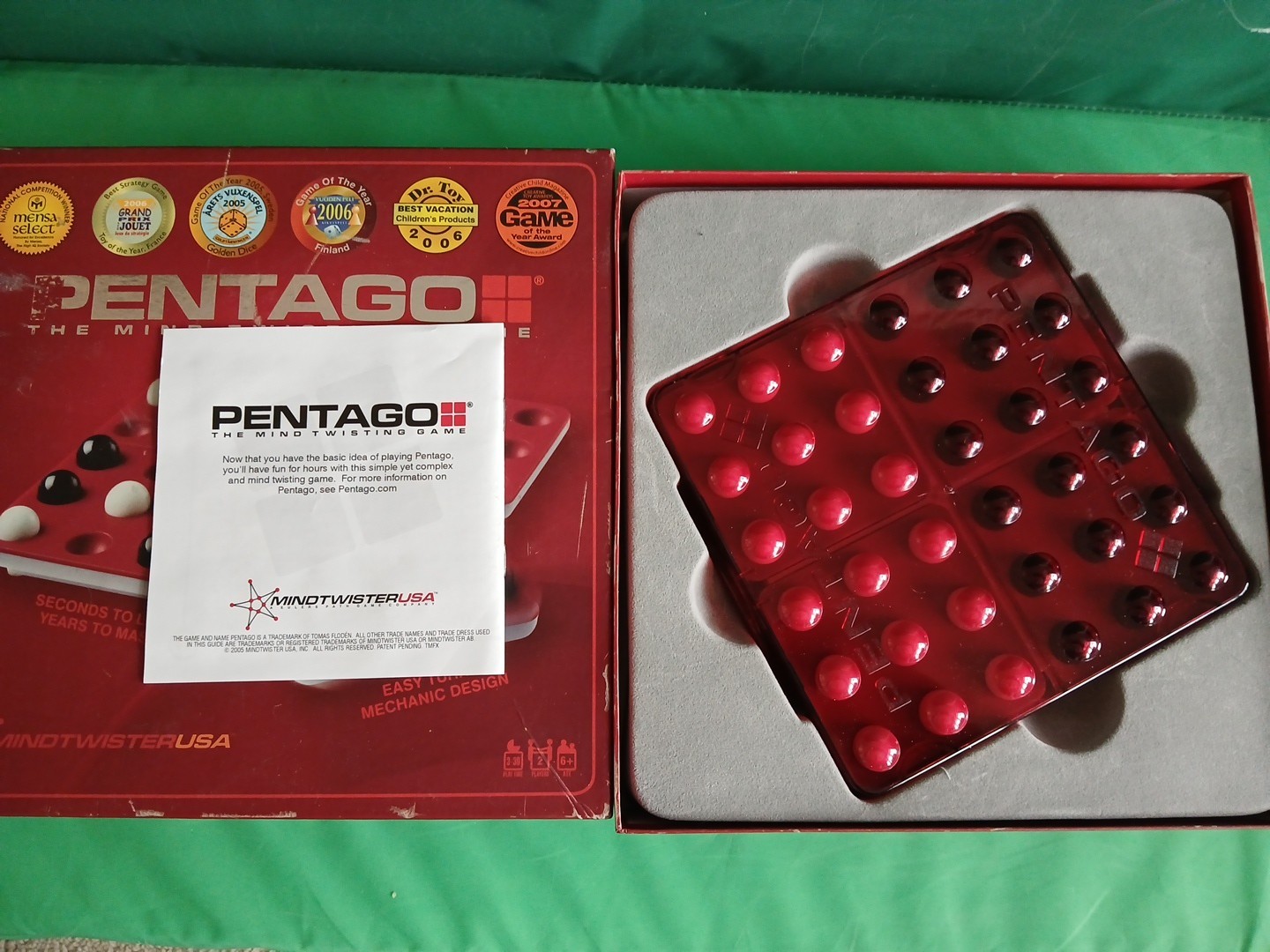 Pentago The Mind Twisting Abstract Strategy Board Game 2 Players Age 6+