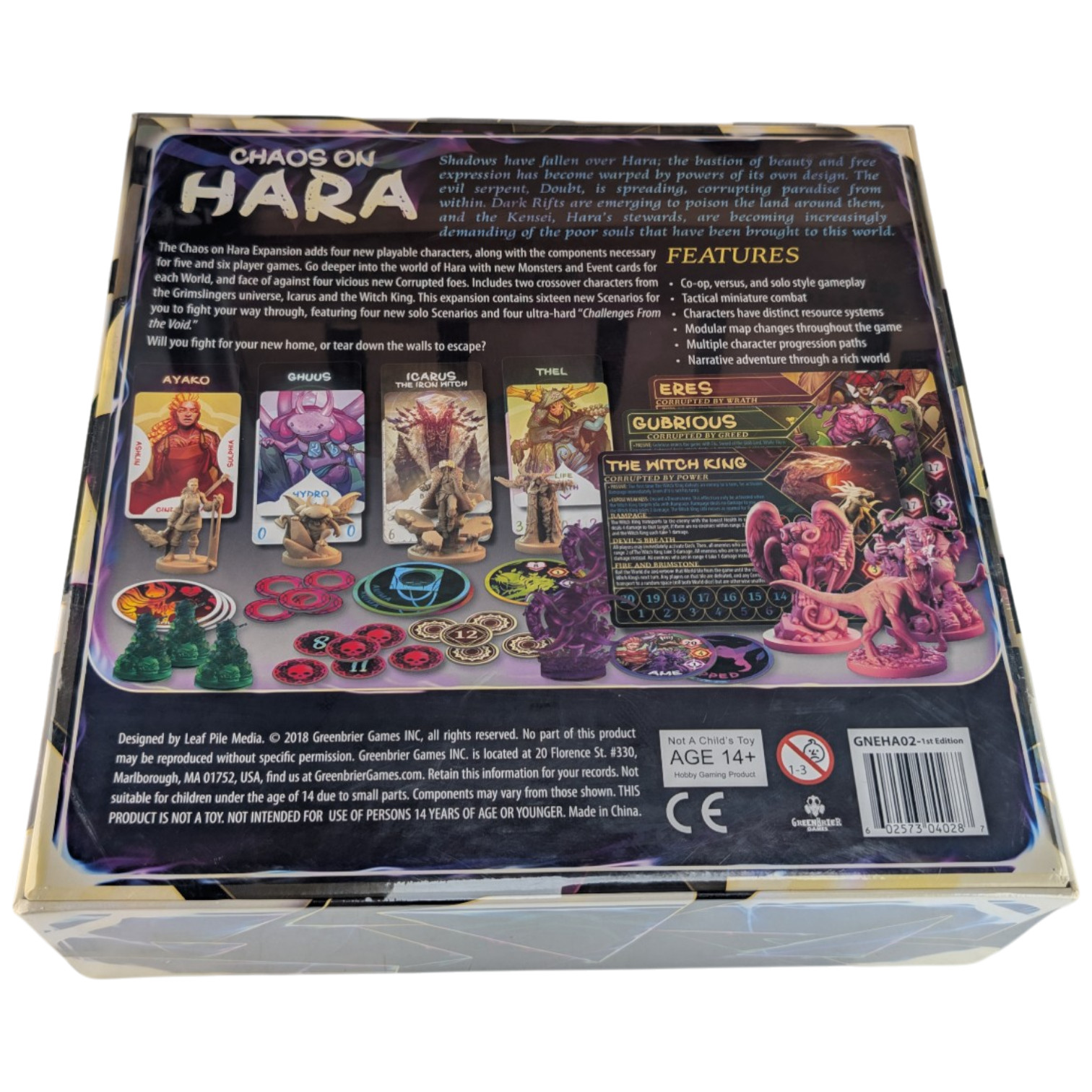Champions of Hara Chaos on Hara Expansion Greenbrier Games 1st Ed Sealed