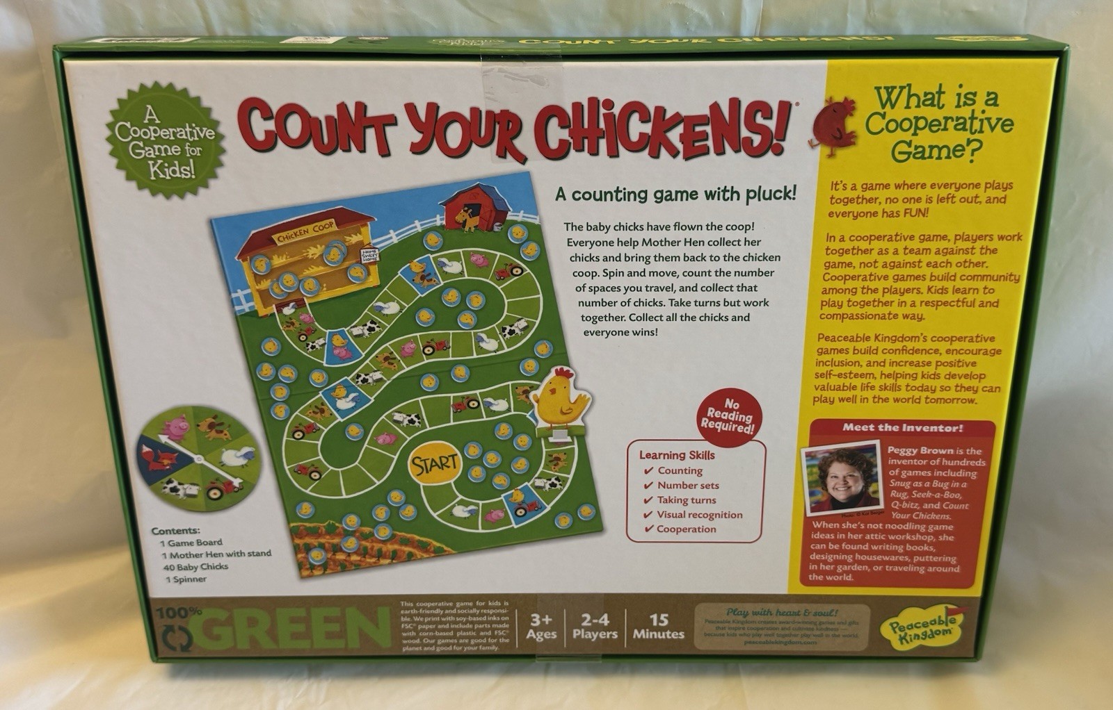 Peaceable Kingdom – Count Your Chickens Kid’s Board Game – Ages 3 years +