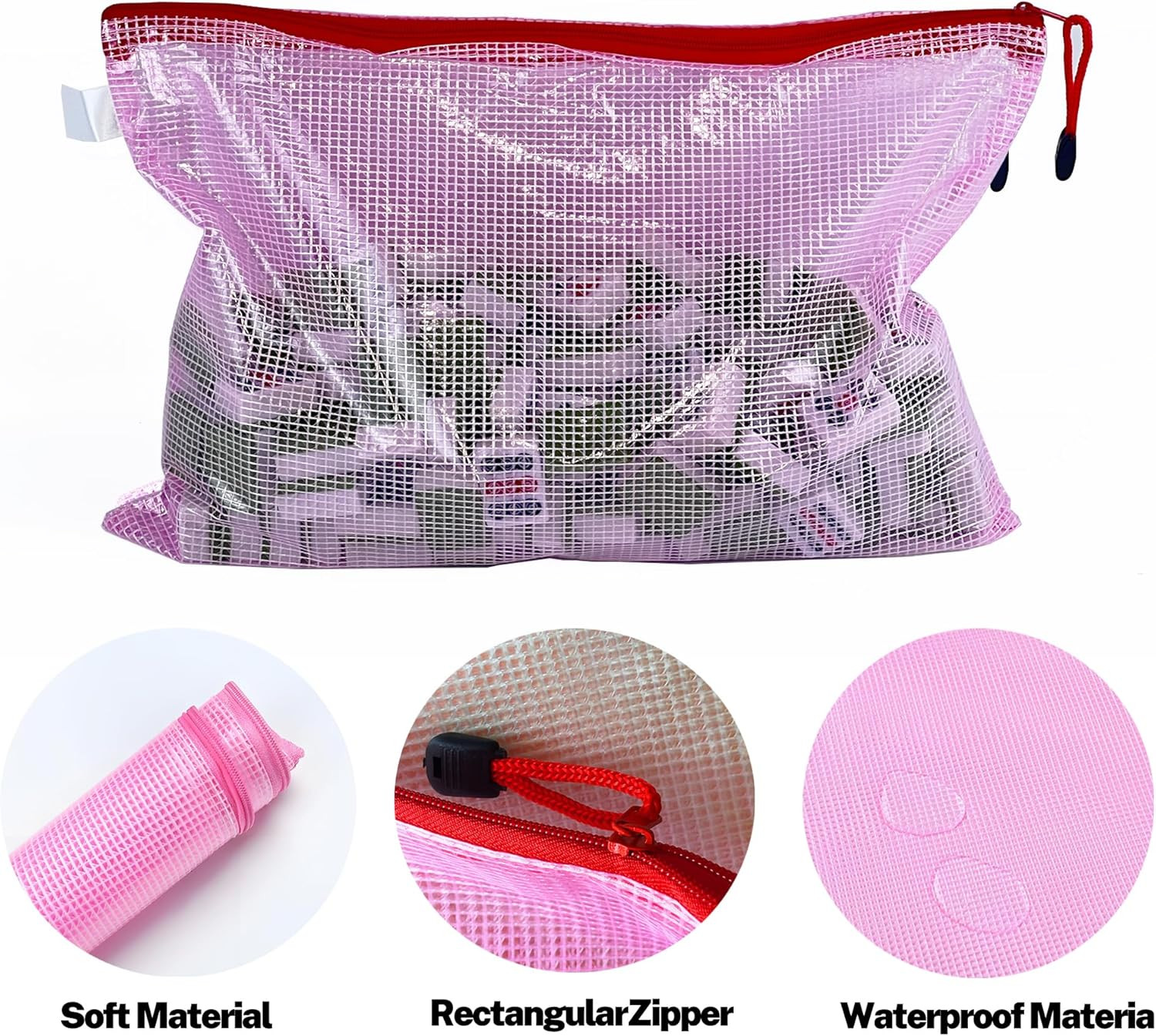 2Pack Mahjong Tile Bag, Mahjong Storage Bag with Zipper for Organizing Classroom