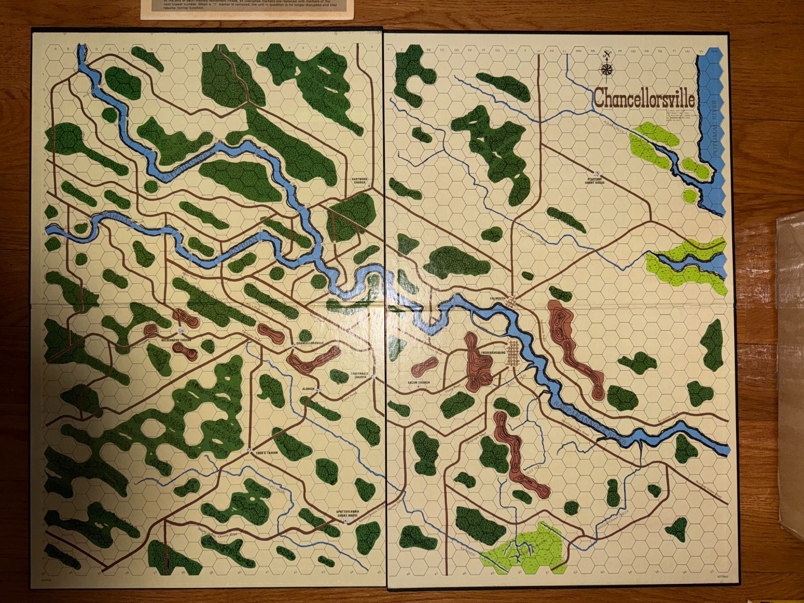 Avalon Hill Chancellorsville Civil War Game 1974 Print of 1961 1st Ed Unpunched