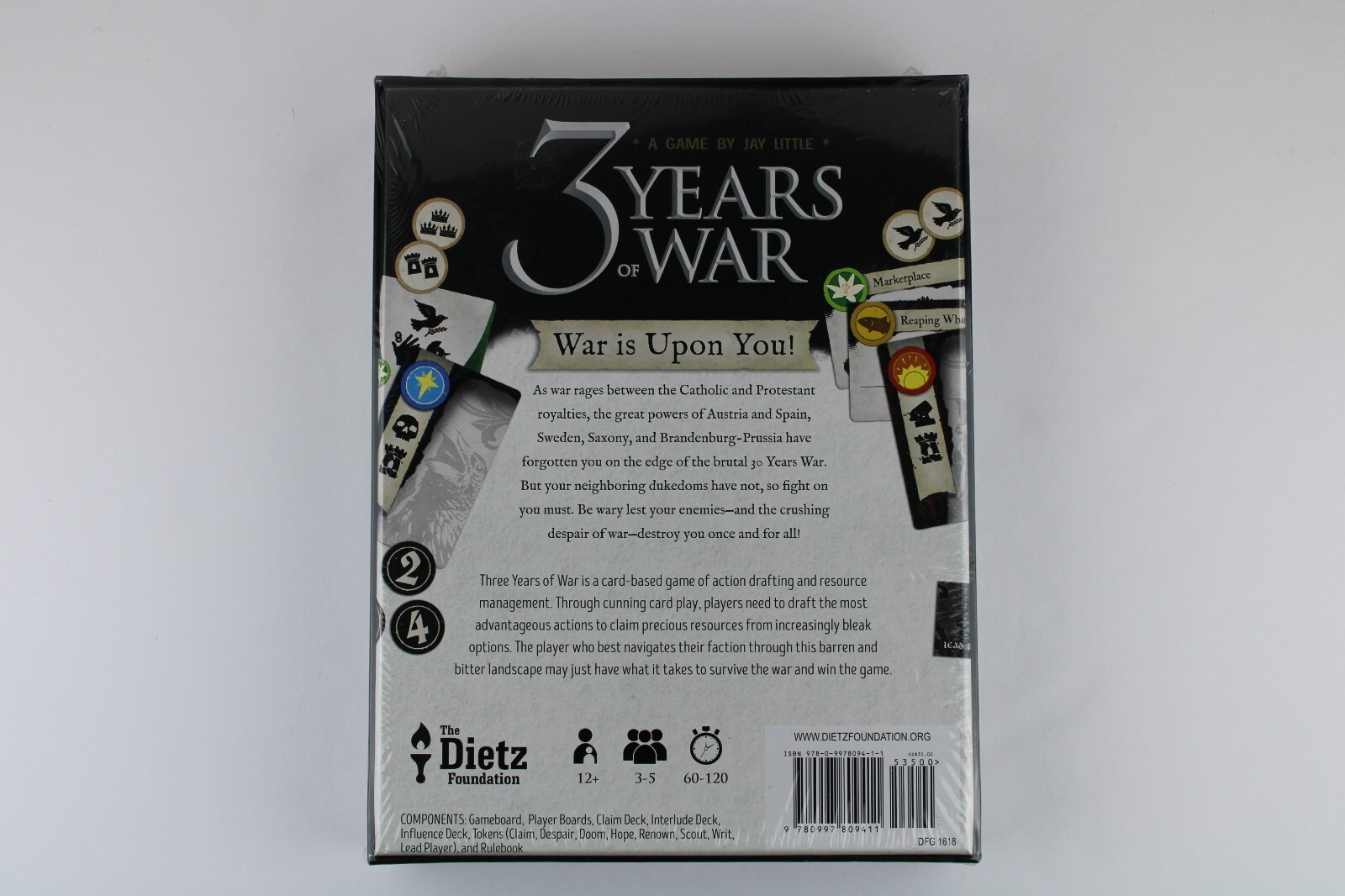 Brand New 3 Years Of War Dietz Foundation Card Based Board Game Jay Little