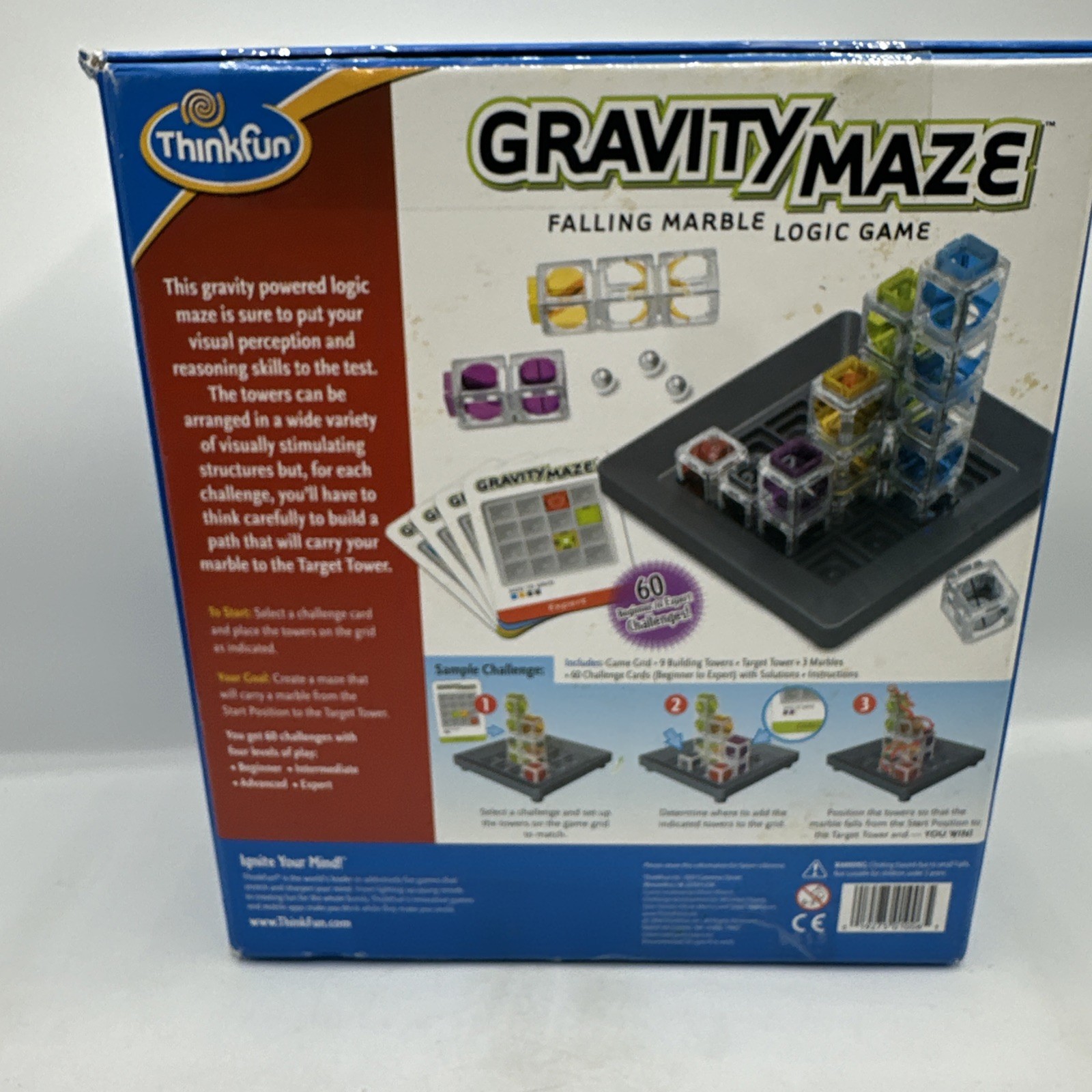 GRAVITY MAZE ThinkFun Falling Marble Logic Game Complete 2014
