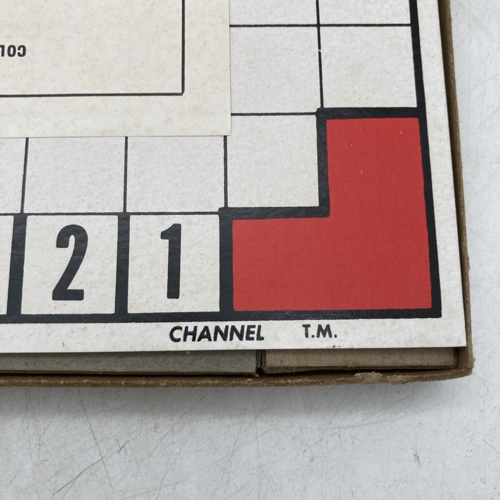 Vtg 1970s Channel Board Game RARE Abstract Strategy Graphic Red White Box LE 1st