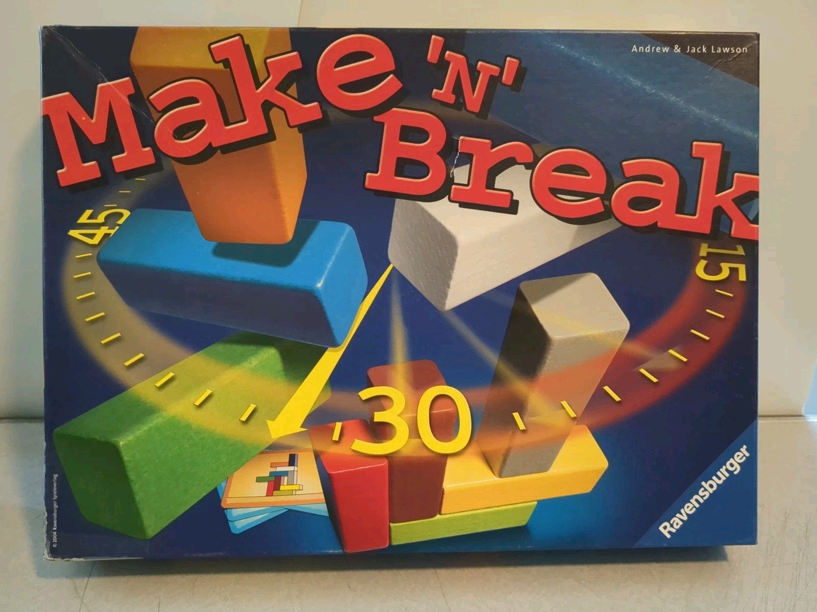 MAKE ‘N’ BREAK Board Game Complete Ravensburger 2004 Block Building Challenge