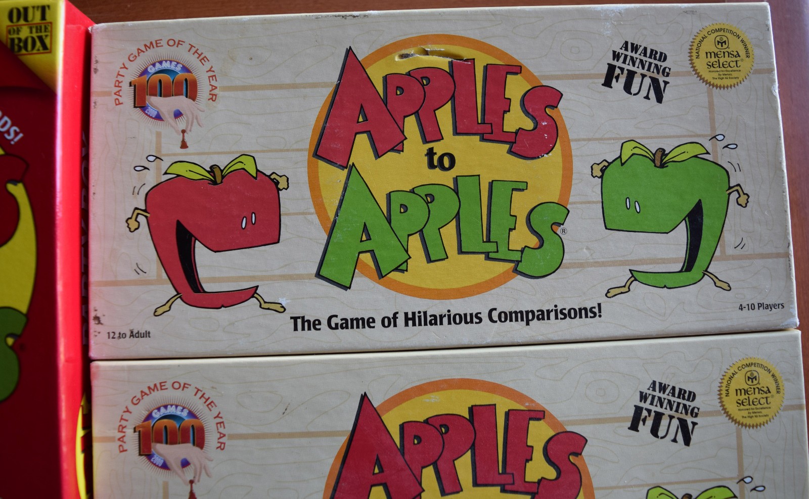 APPLES TO APPLES OUT OF THE BOX PUBLISHING CARD GAME LOT + PARTY BOX EXPANSION