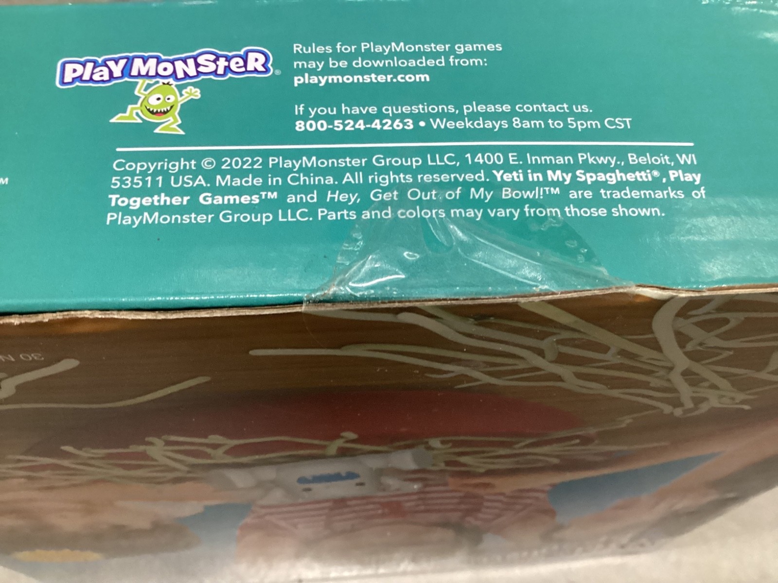 PlayMonster Yeti in My Spaghetti Game Family Fun New Sealed