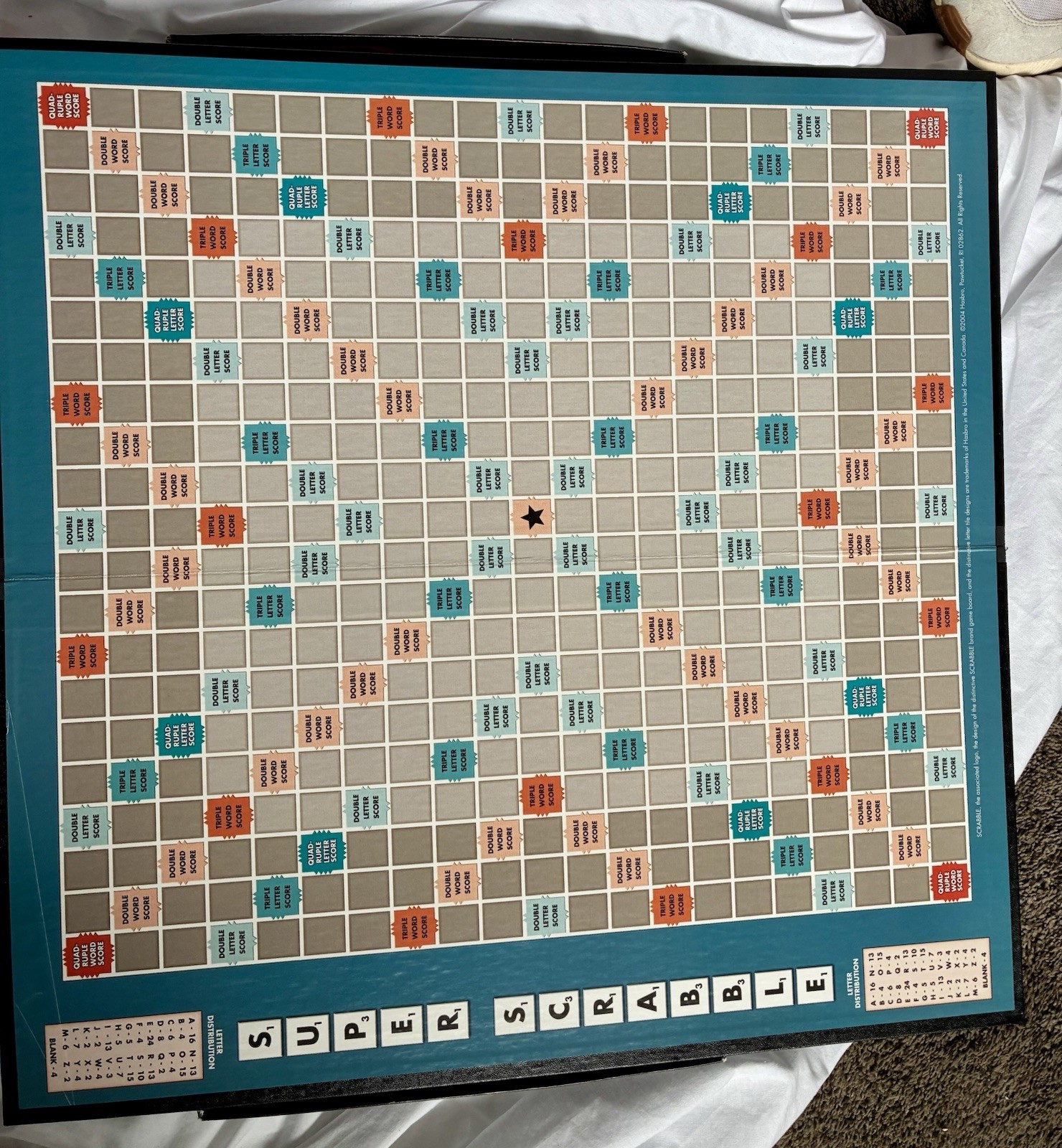 Super Scrabble Board Game 200 Tiles Complete