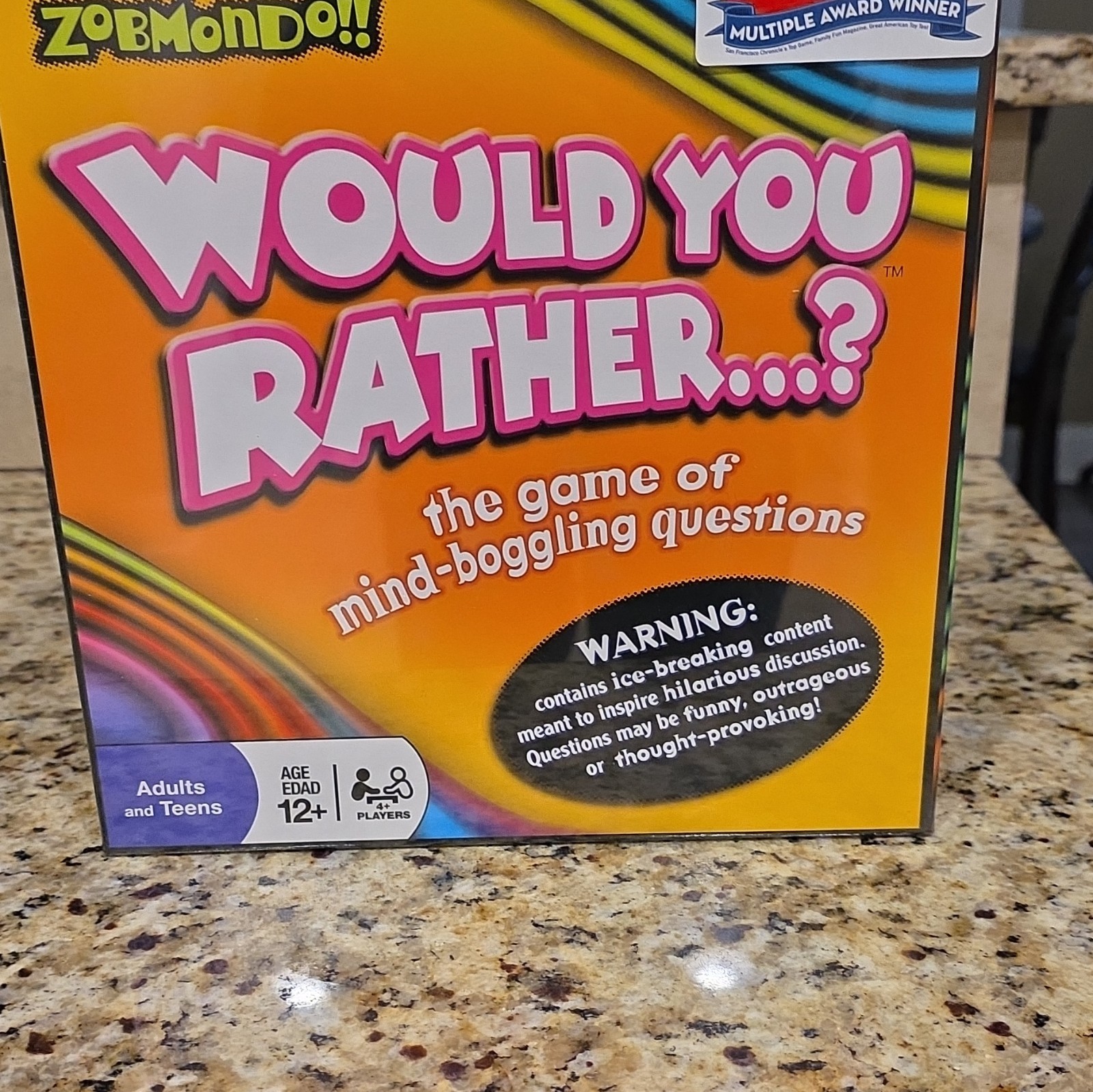 Zobmondo!! Would You Rather…? Board Game, Multiple Award Winner, Ages 12+, 2+