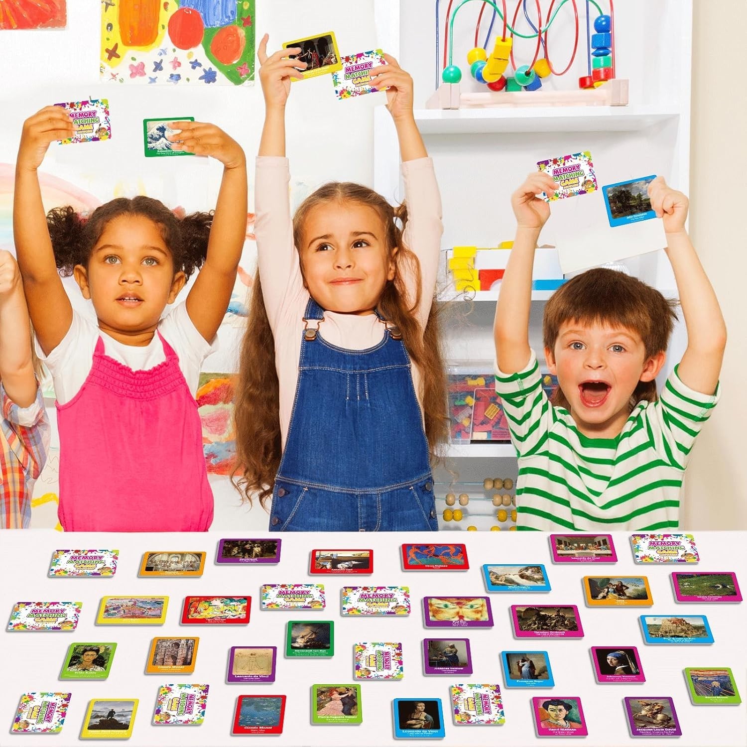 Engaging 100 PCS Famous Paintings Matching Cards for Adults – Fun & Educational