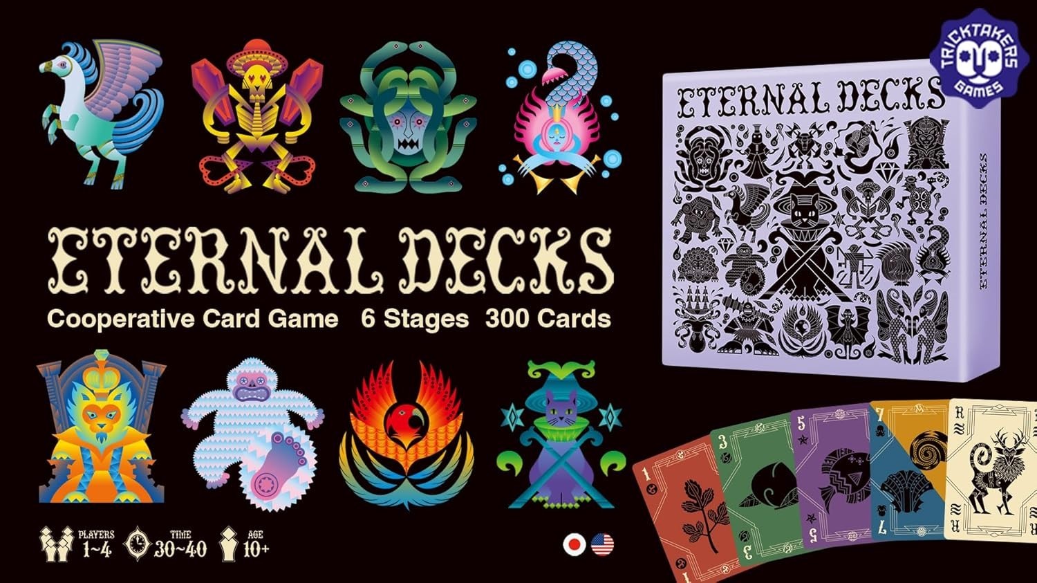 ETERNAL DECKS 1-4 players 30 mins co-operative Board Game Card Game Market Japan