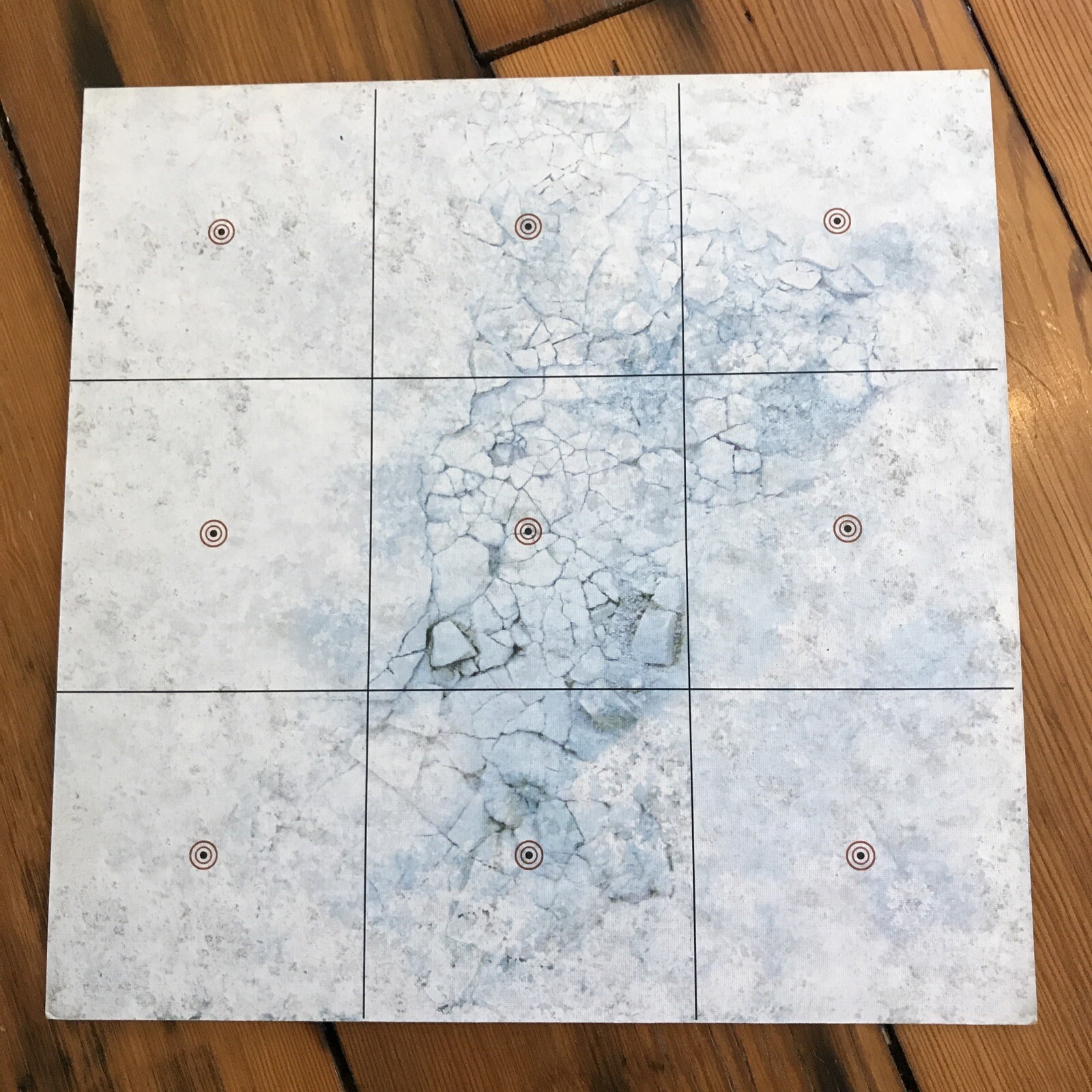 Set Lot 9 Dust Tactics 11” Square Metal Snow Landing Pads Game Boards