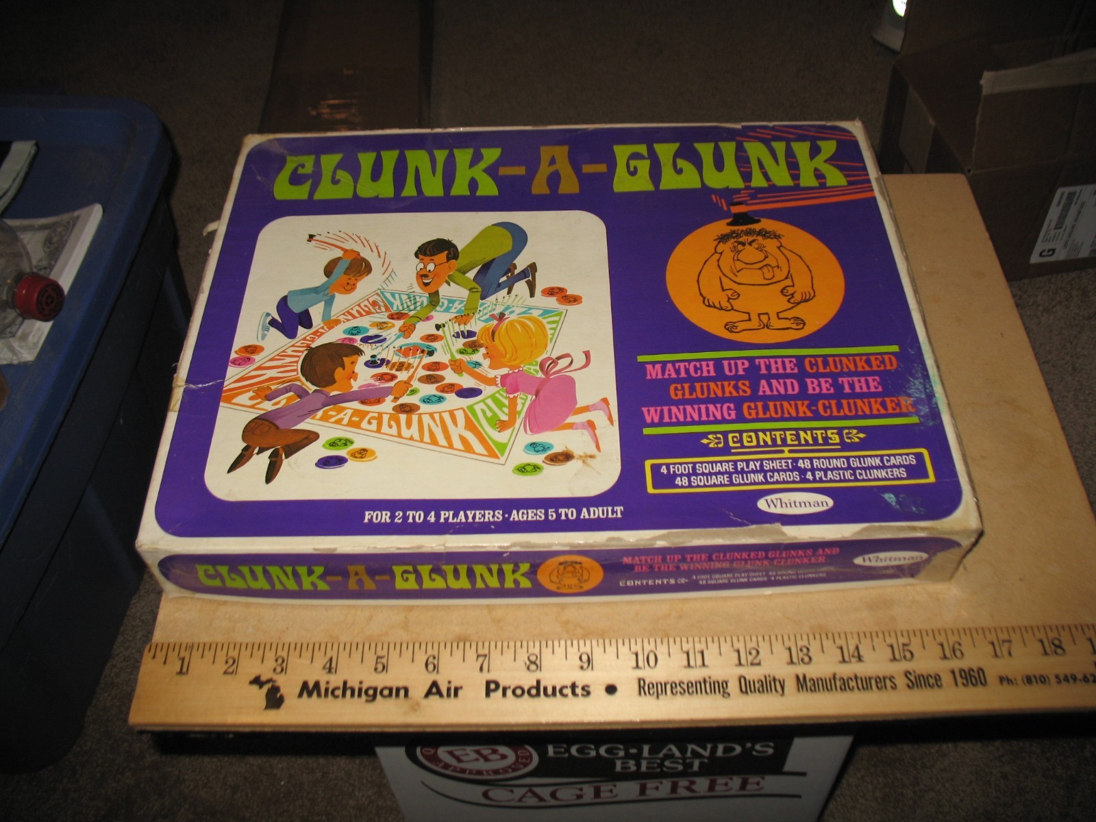 VTG 1968 WHITMAN CLUNK A GLUNK BOARD GAME AGES 5-ADULT 99% COMPLETE 2-4 PLAYERS