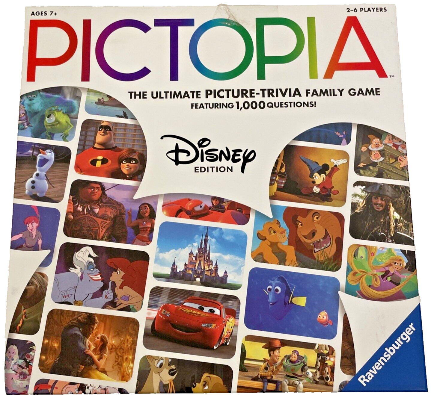 Pictopia: Disney Edition Trivia Board Game Family 1000+ Questions COMPLETE