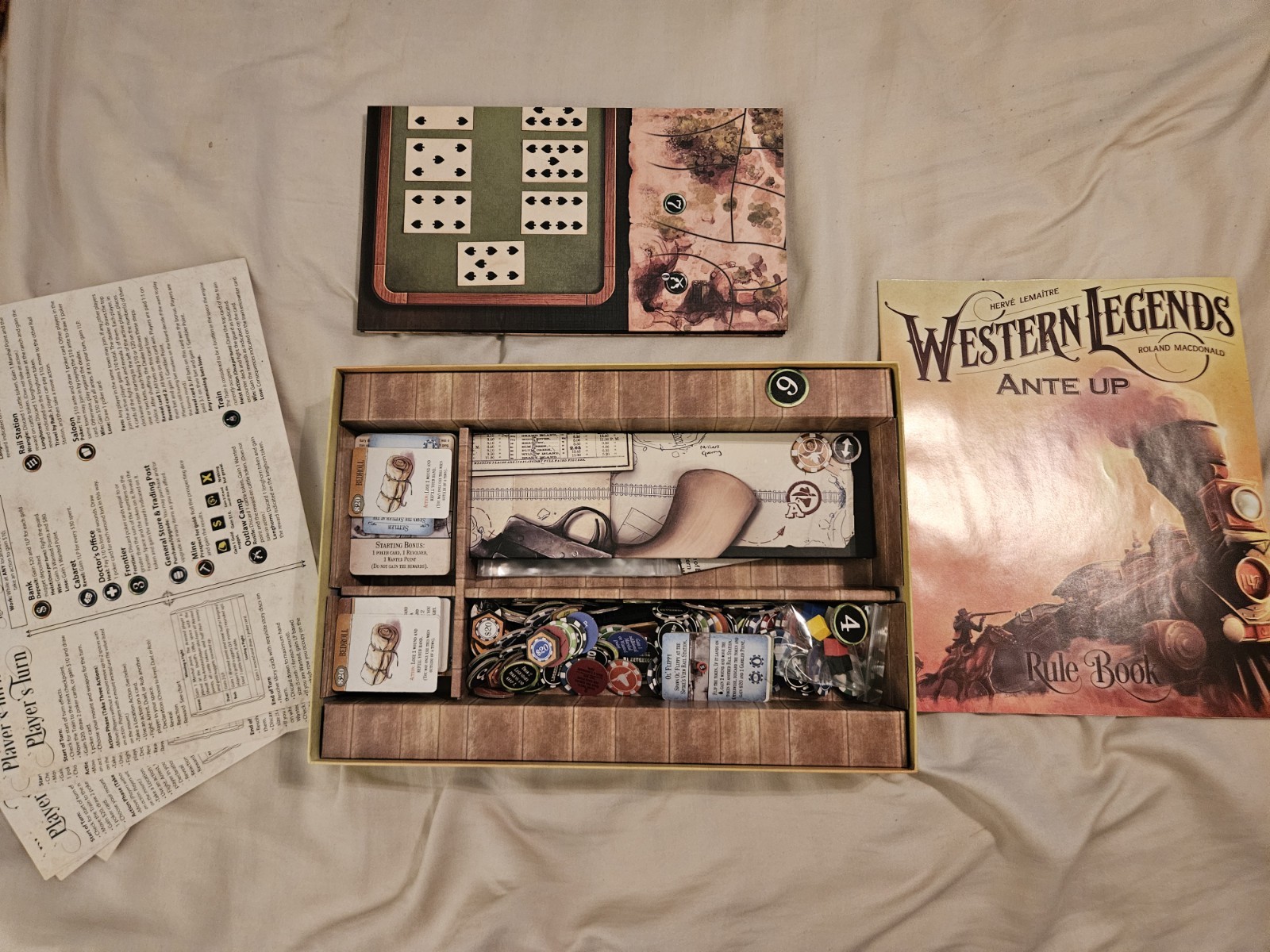 Kolossal Games Western Legends Board Game + Ante Up & Blood Money, + Playmat