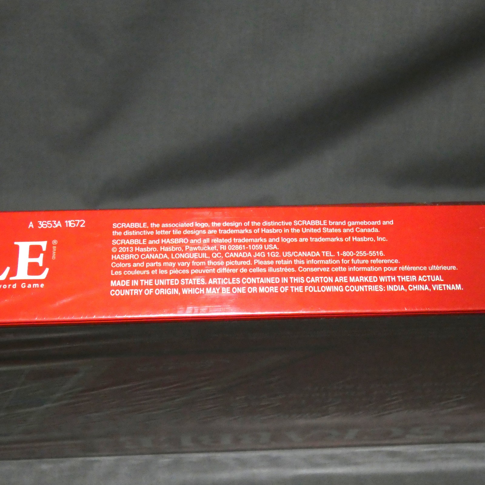 2013 Scrabble Game by Hasbro Factory Sealed
