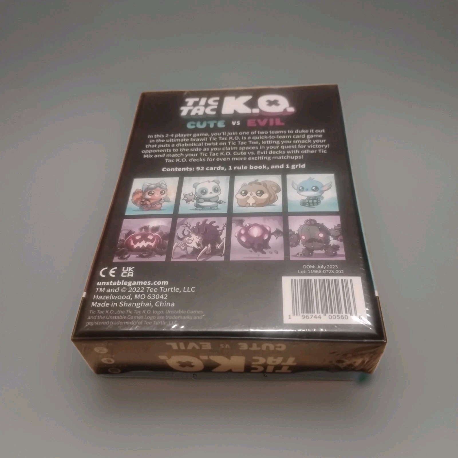 Tic Tac KO Cute vs Evil Card Game NEW 8+ K.O. 2-4 Players Unstable Games