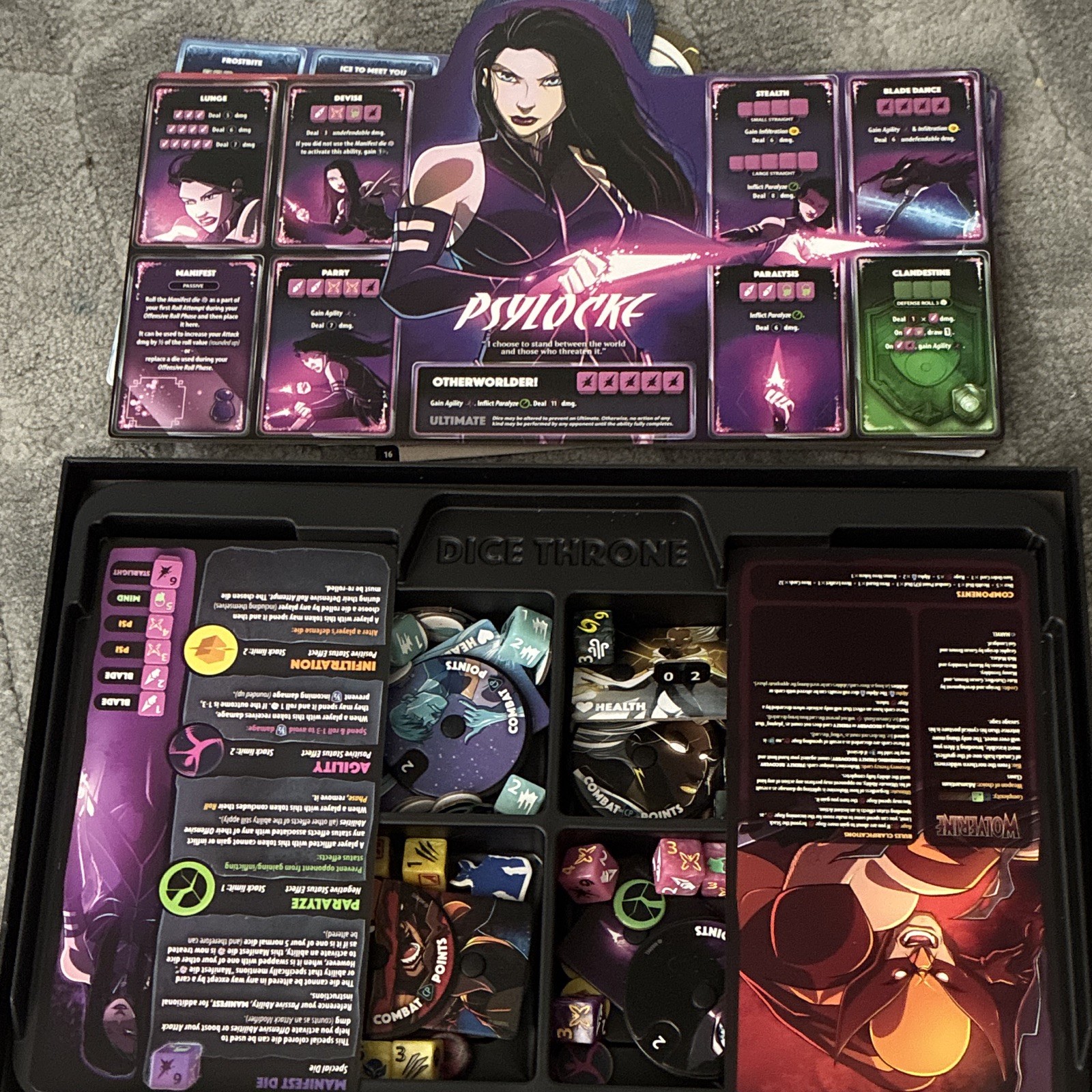 Roxley Marvel Dice Throne X-Men Dice Game Iceman Psylocke Storm Wolverine