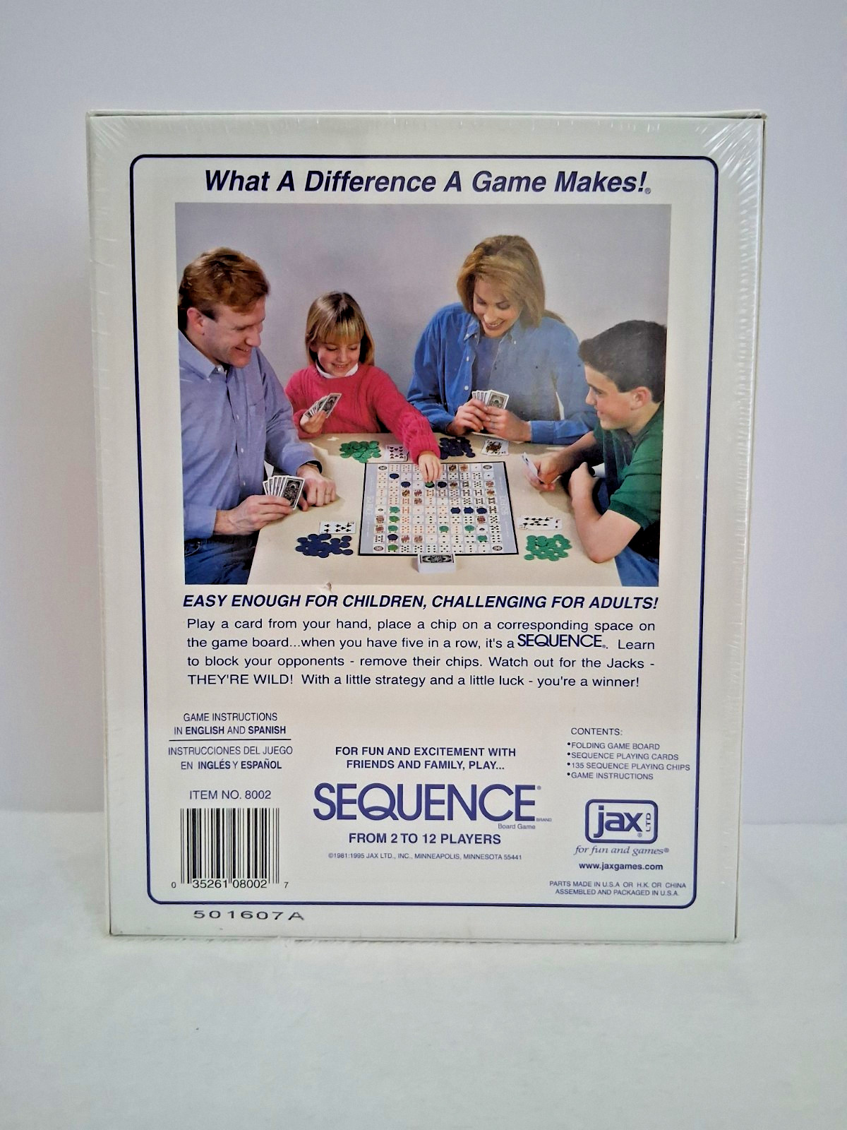 Sequence Board Game Classic Family Strategy Game Night Fun for All Ages Set