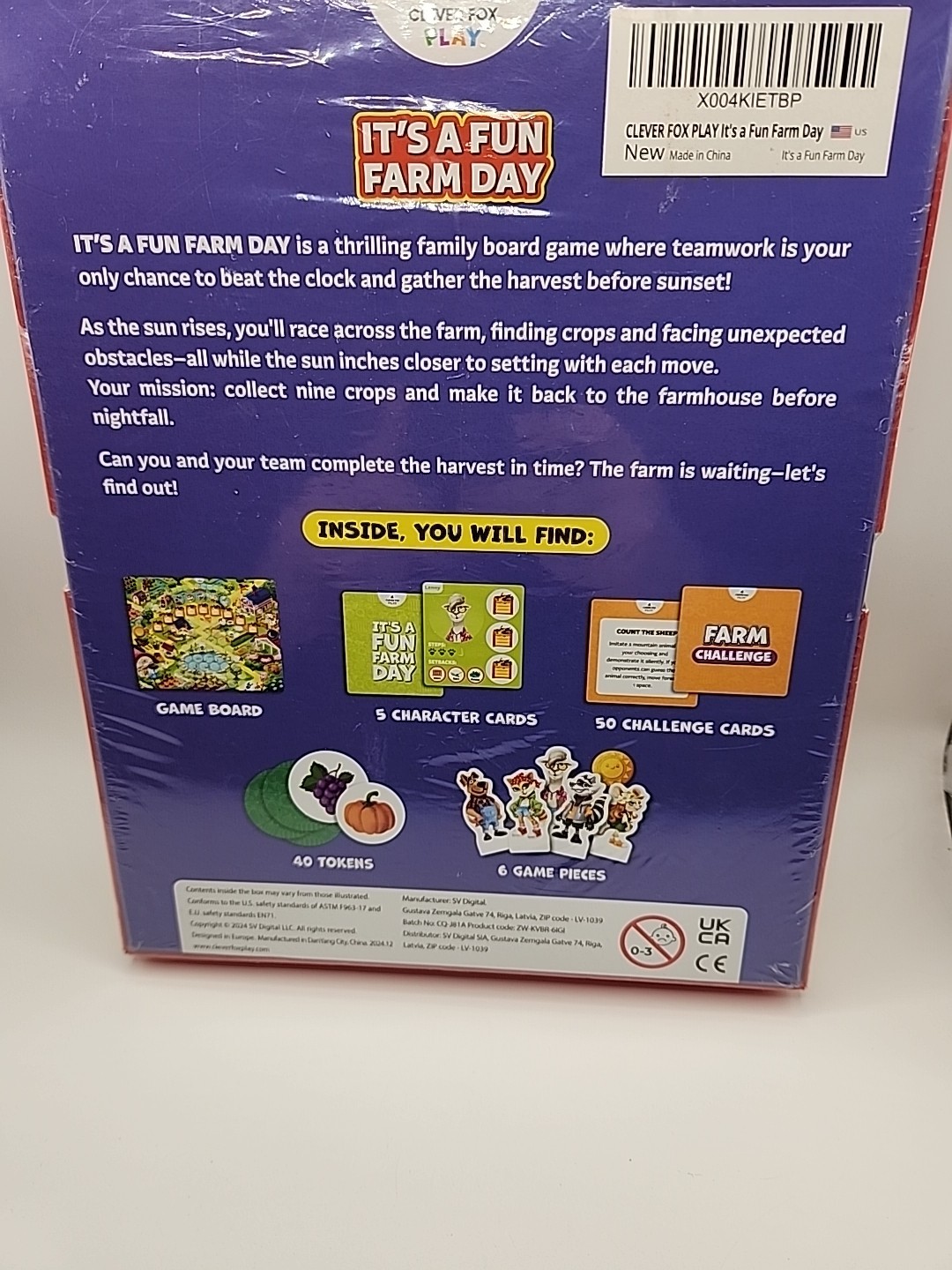 It A Fun Farm Day Cooperative Board Game for Kids Ages 5-10 Still Sealed