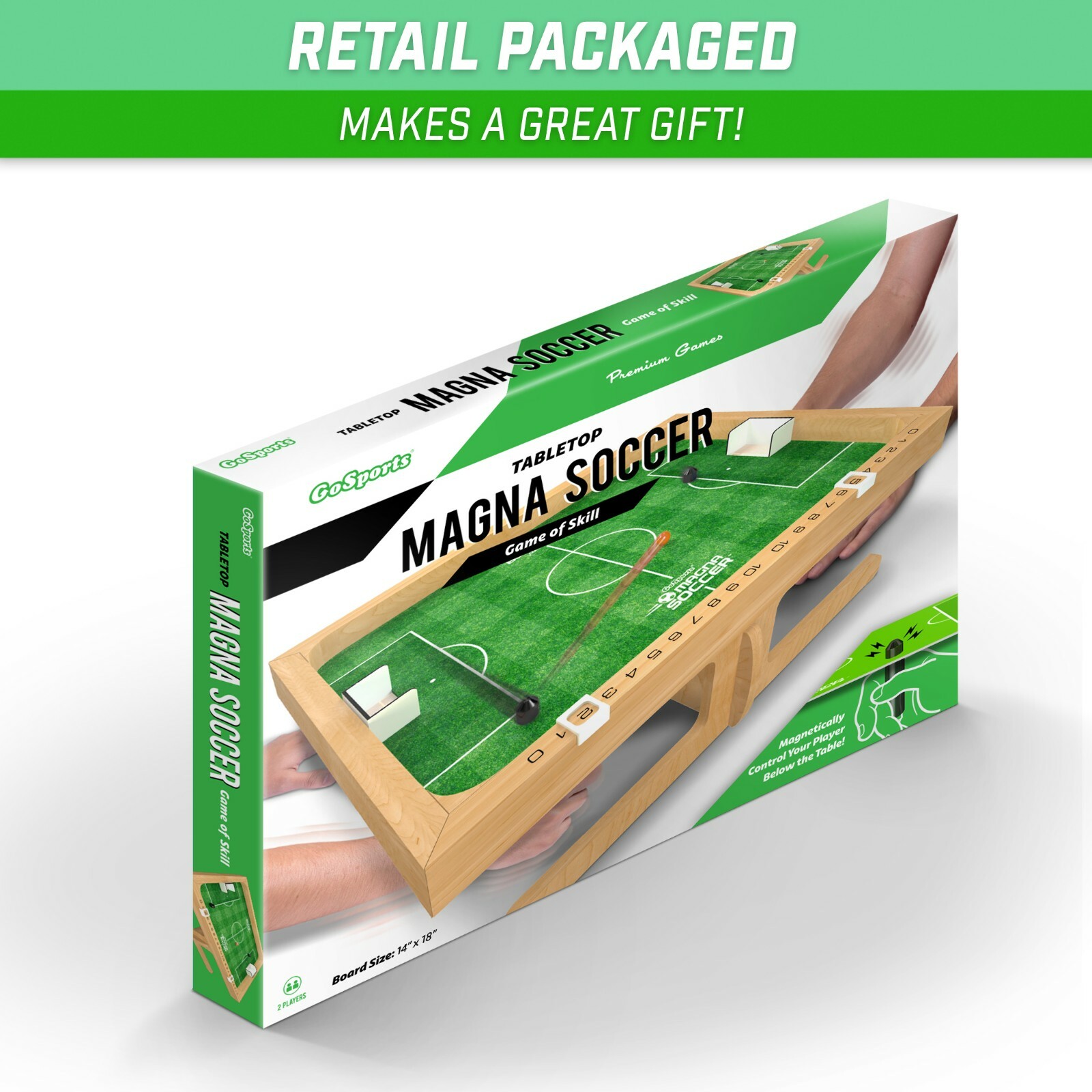 GoSports Magna Soccer Tabletop Board Game | Fast-Paced Magnet Game All Ages
