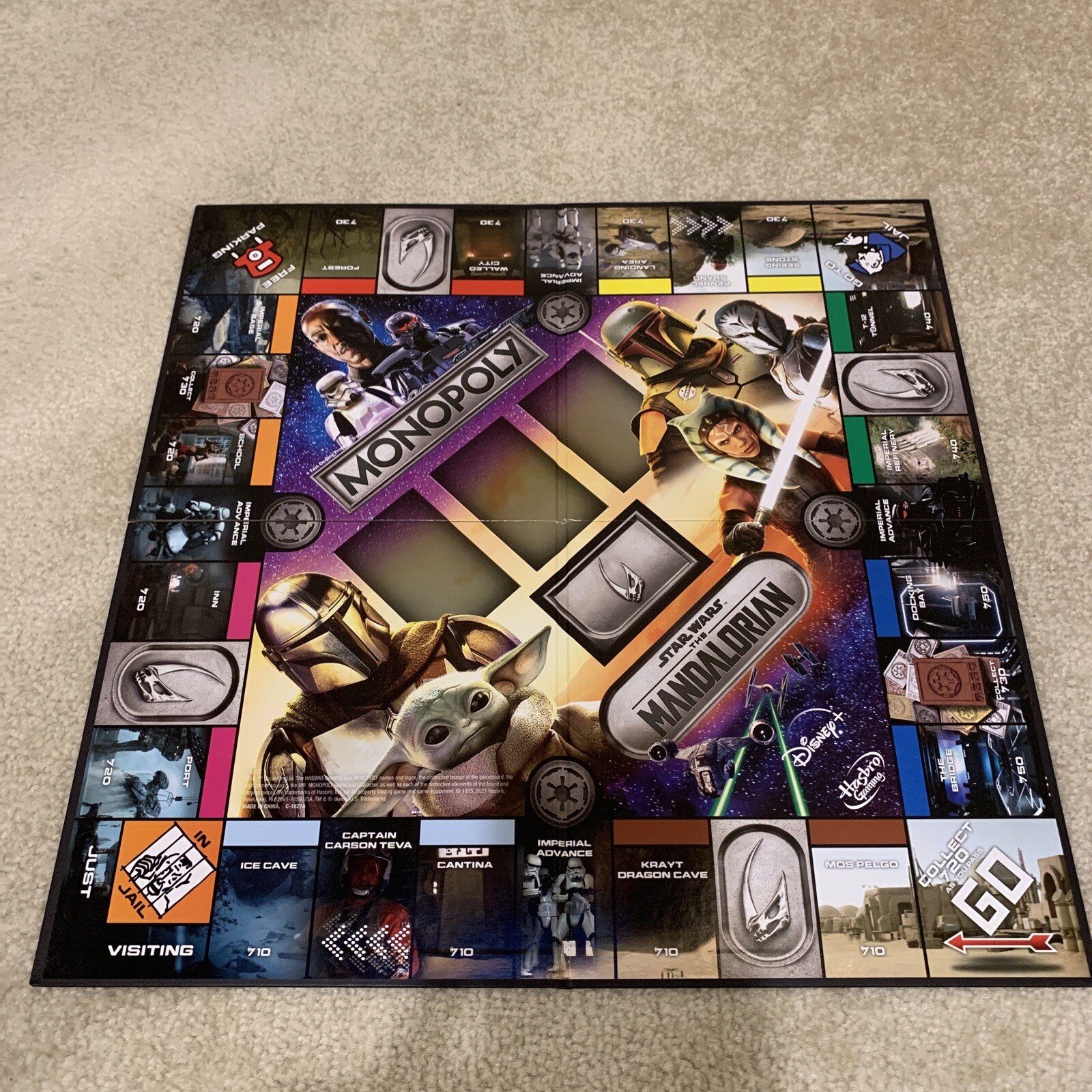 Star Wars The Mandalorian Edition Monopoly Board Game Complete Grogu Hasbro 2021