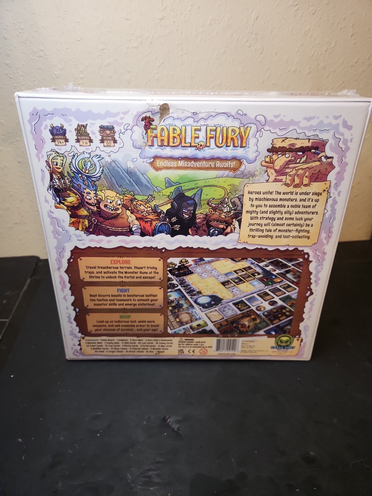 Fable Fury Cooperative Fantasy Roguelike Board Game Free Shipping READ