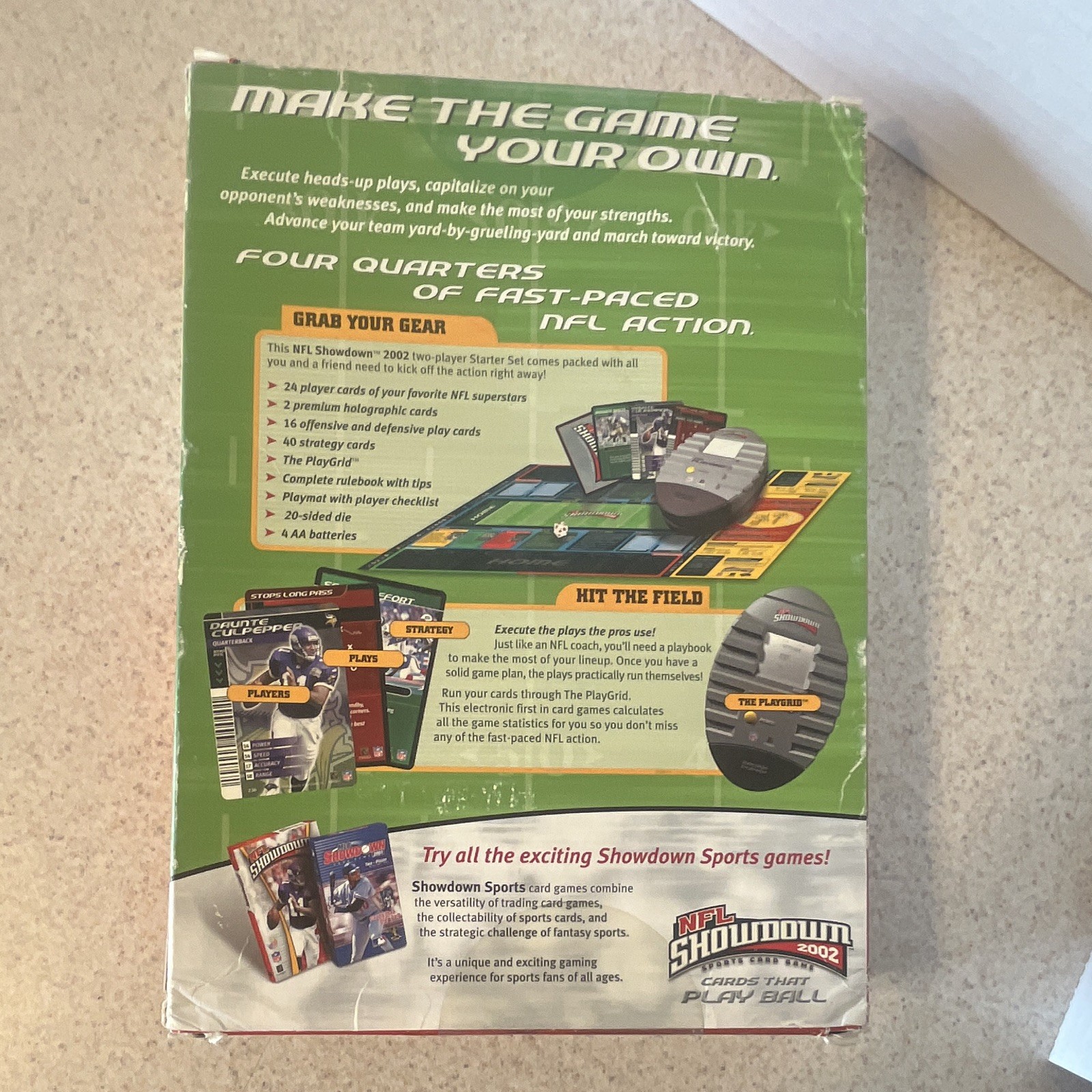 NFL Showdown 2002 Sports Card Game Complete unopened