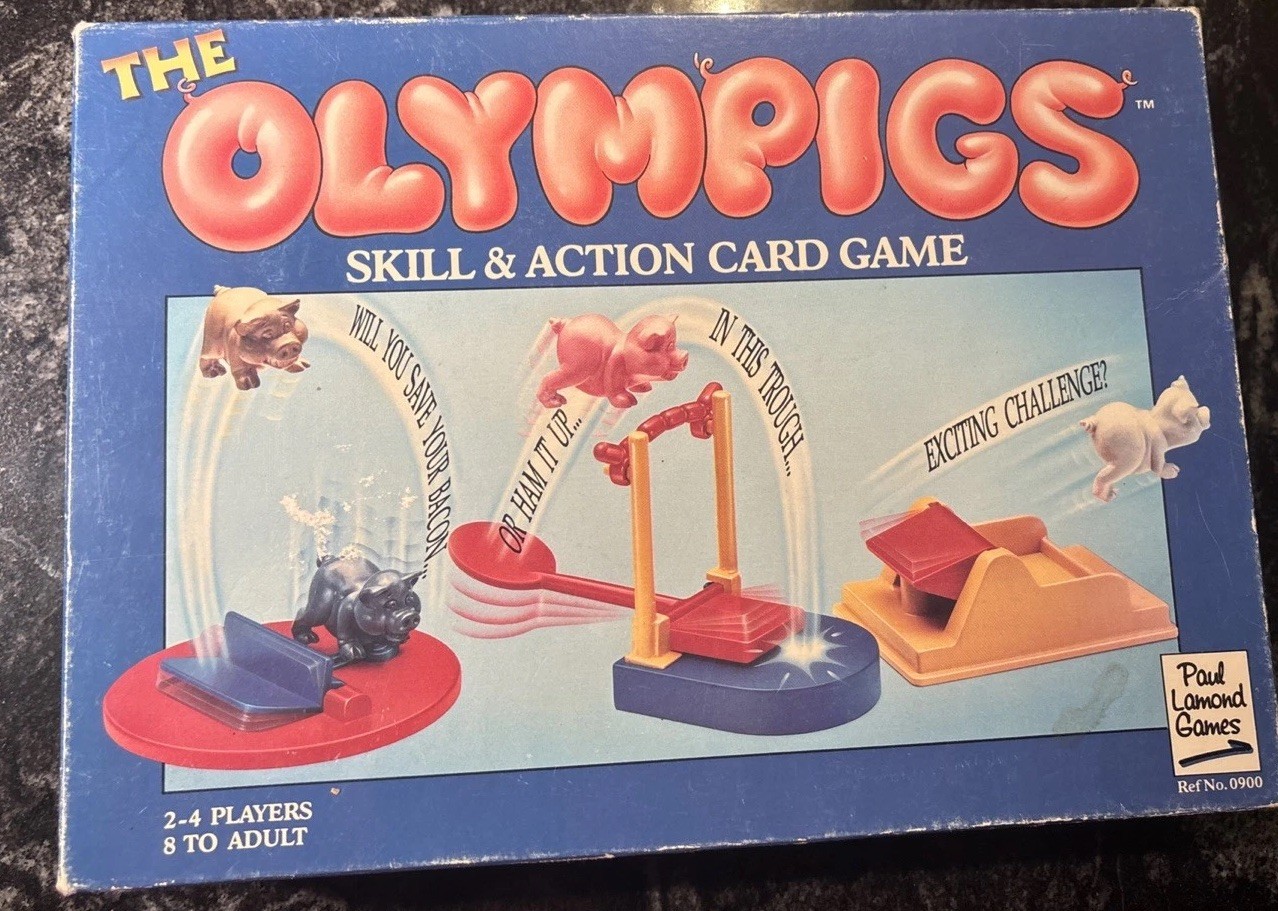 The Olympigs Skill And Action Card Game-1991 by Paul Lamond, COMPLETE, EUC