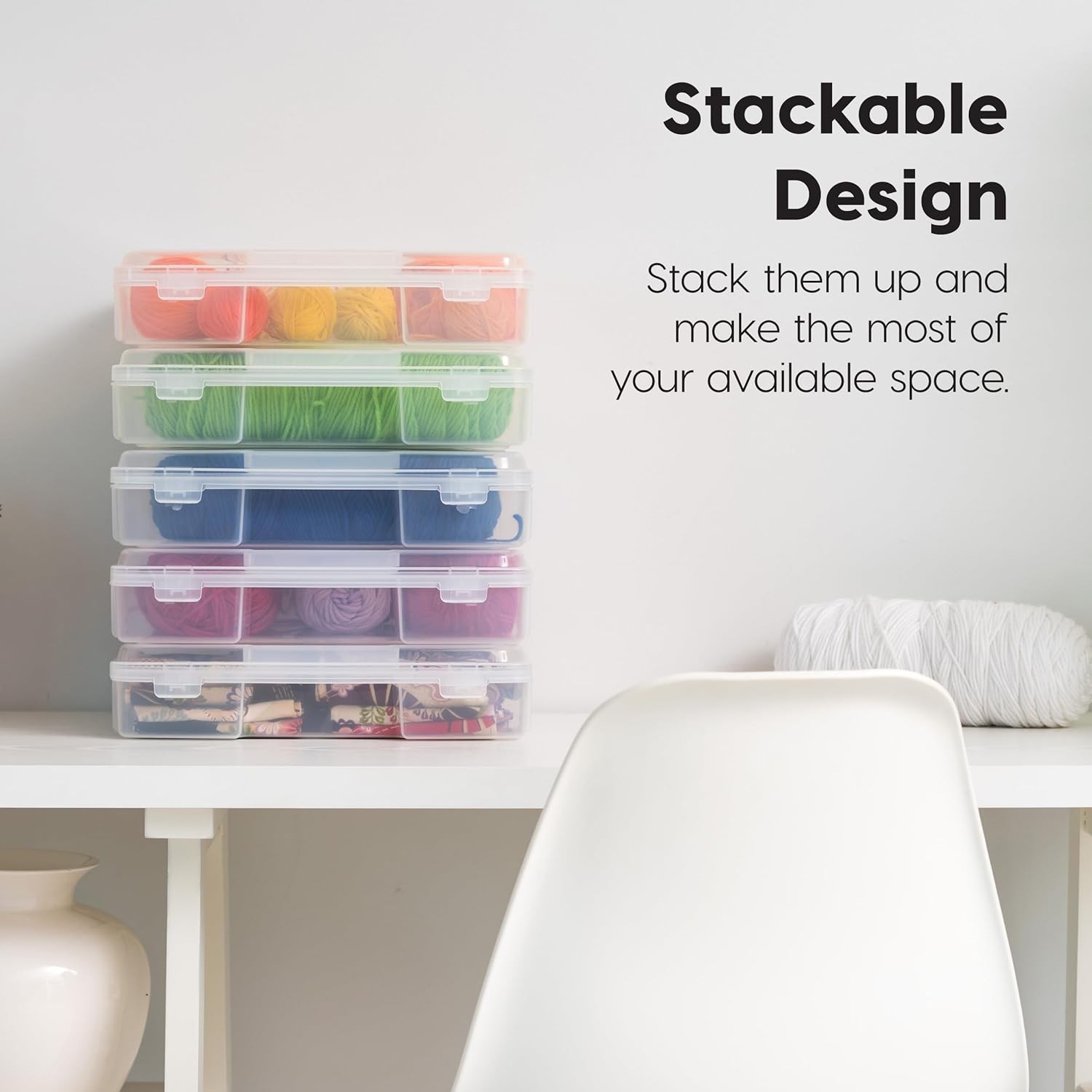 Board Game Storage Containers, 6-Pack || Organizers with Built-In Handle & Sn…