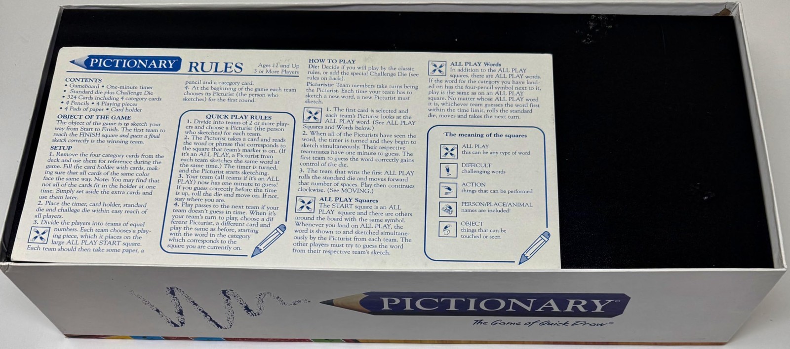 Pictionary 15th Anniversary Game – 2000 – 100% Complete