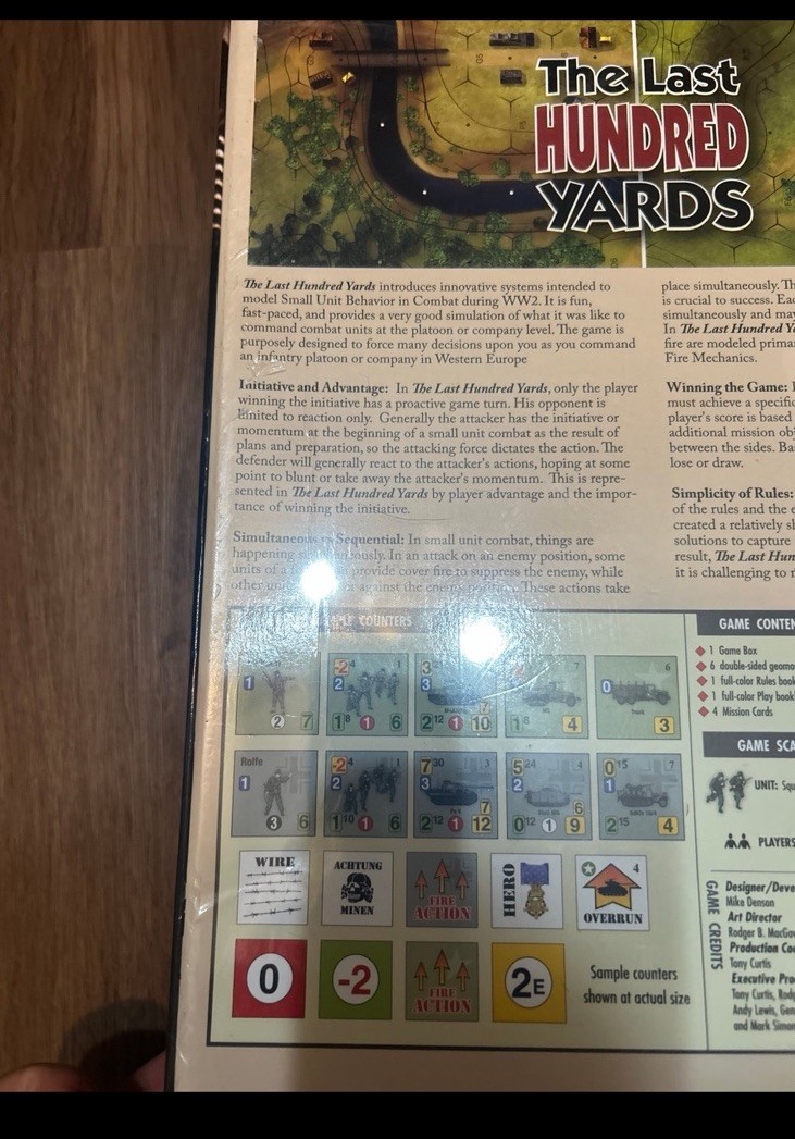 The Last Hundred Yards Base Game 2nd Printing by GMT Games, Shrinkwrap, OOP