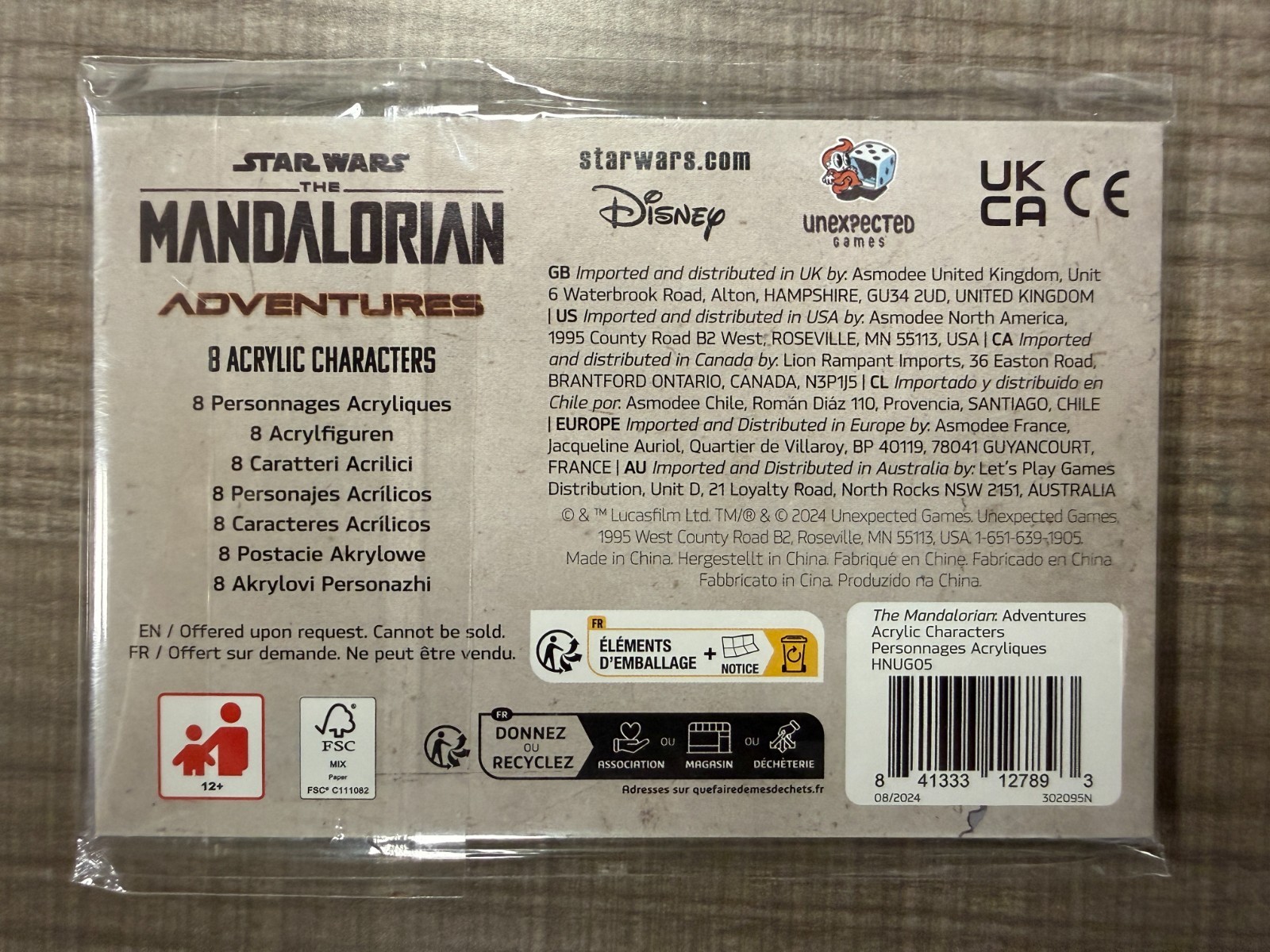 *NEW & SEALED* Star Wars: The Mandalorian Adventures—8 Acrylic Characters Promo