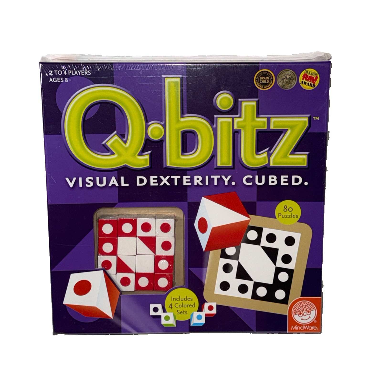 MindWare Q-bitz Visual Dexterity Cubed – Pattern Game – Award Winner -New Sealed