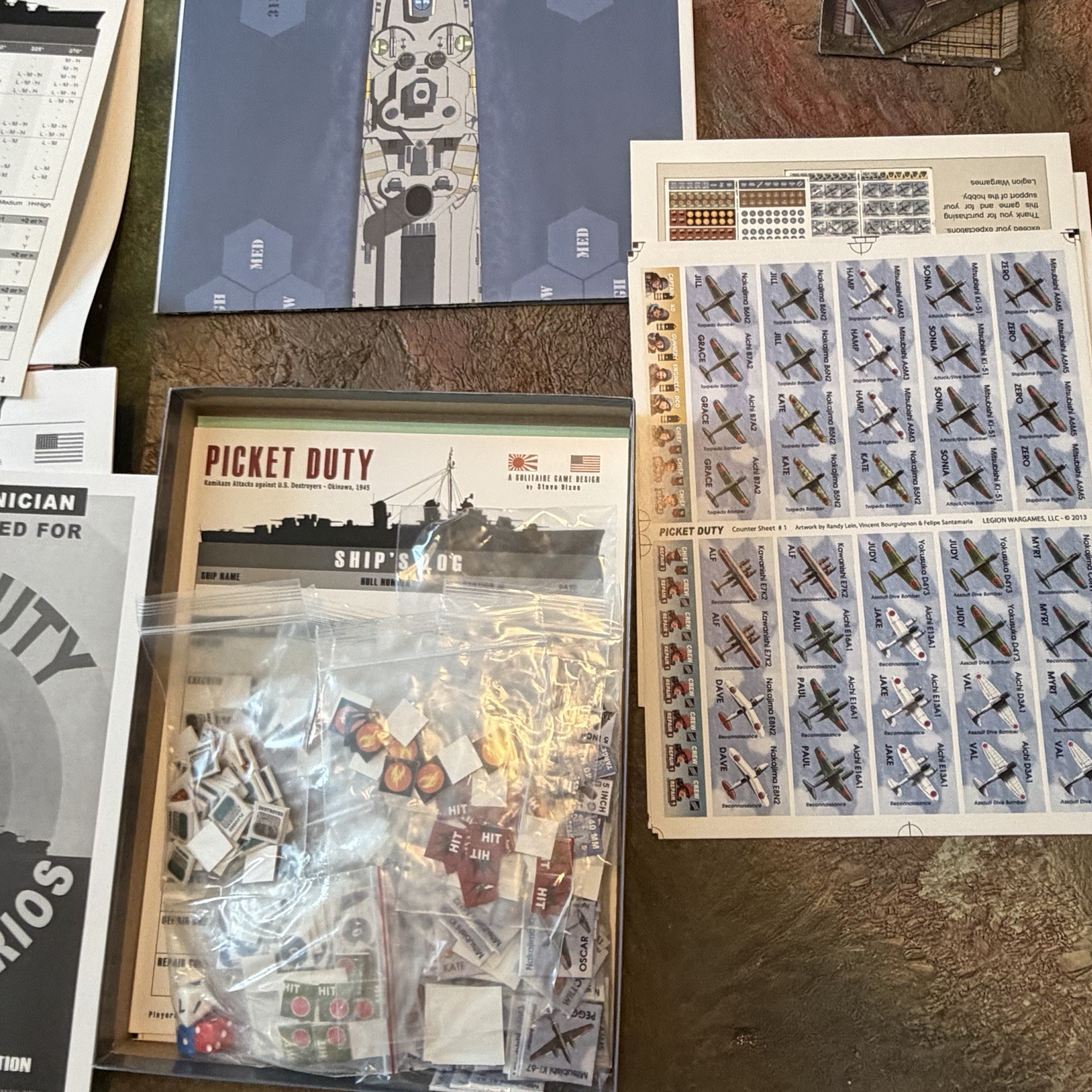 Picket Duty Board Game. Solitaire