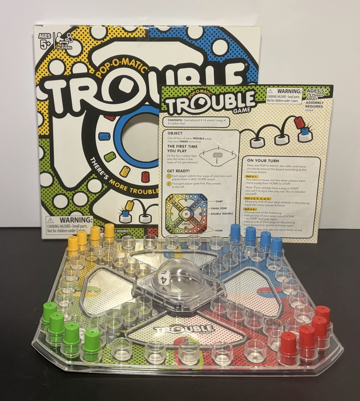 Gaming Trouble Board Game for Kids Ages 5 and up 2-4 Players