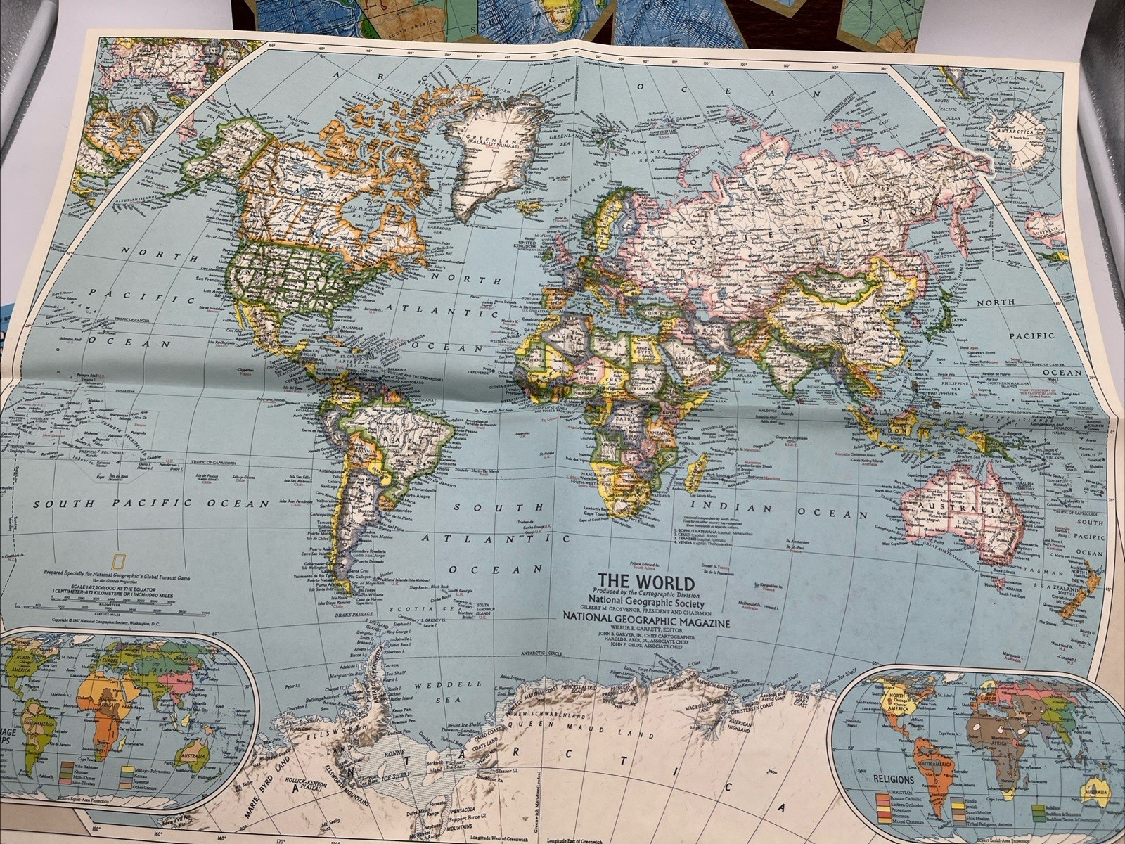National Geographic Global Pursuit Vintage 1987 Geography Board Game – New- Open