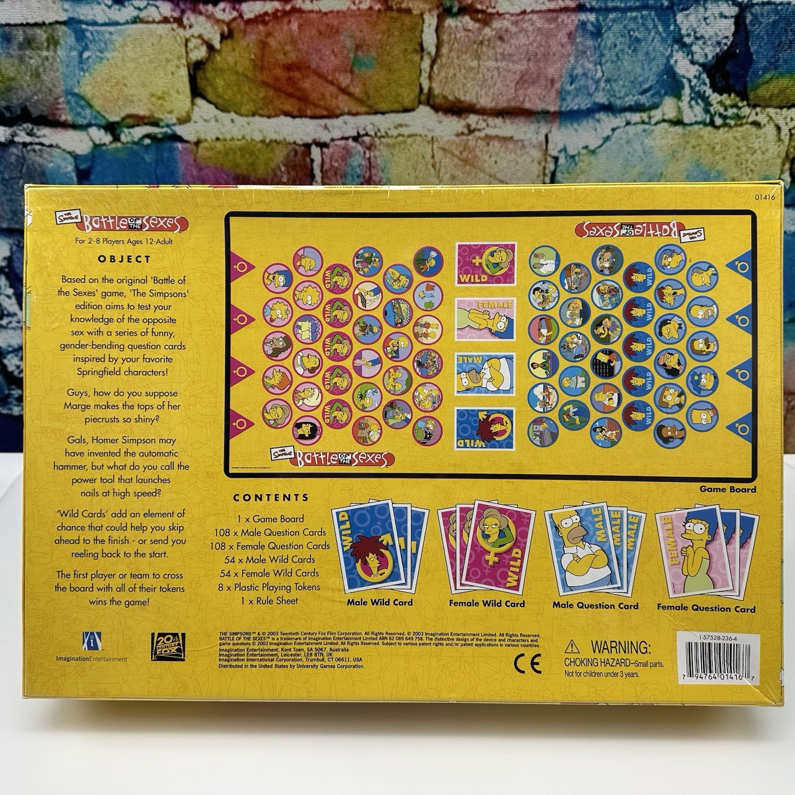 The Simpsons Battle Of The Sexes Board Game Spouses Vintage 2003 Ages 12+ NEW!