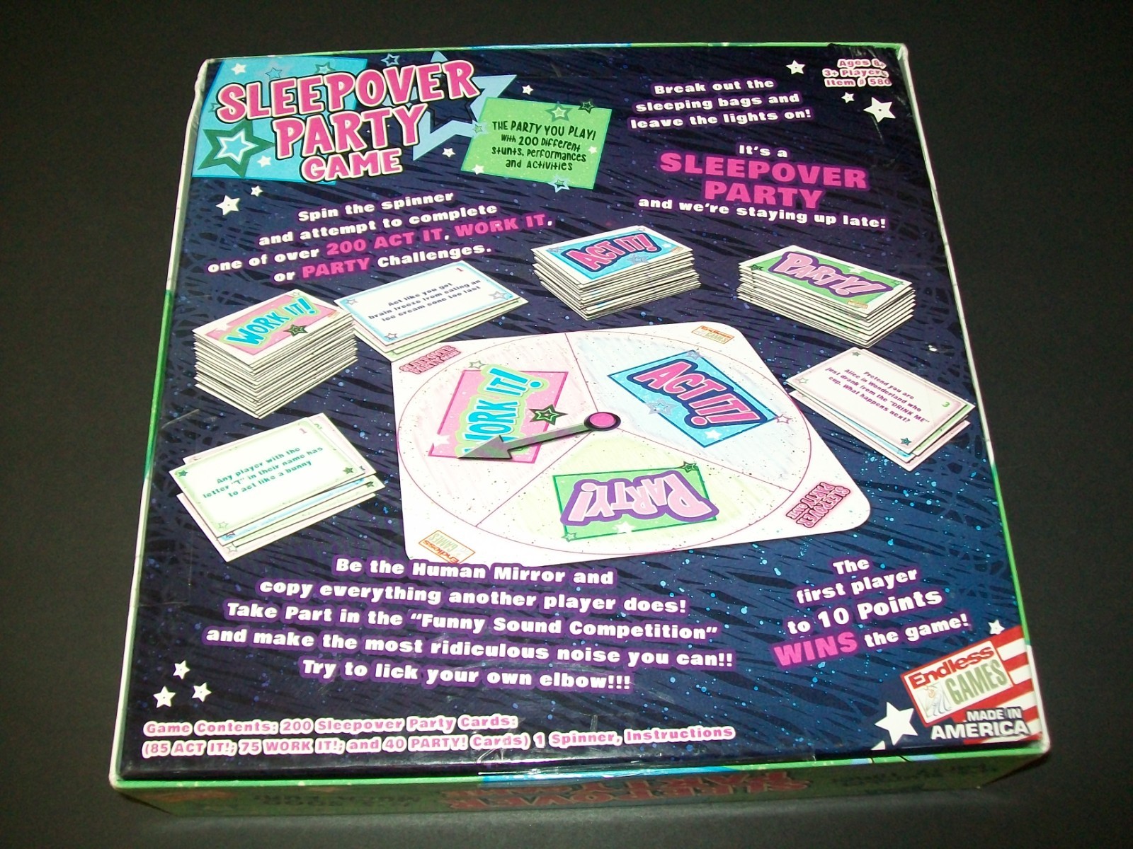 Sleepover Party Game The Party You Play Activity Game for Kids Ages 8 and Up NIB