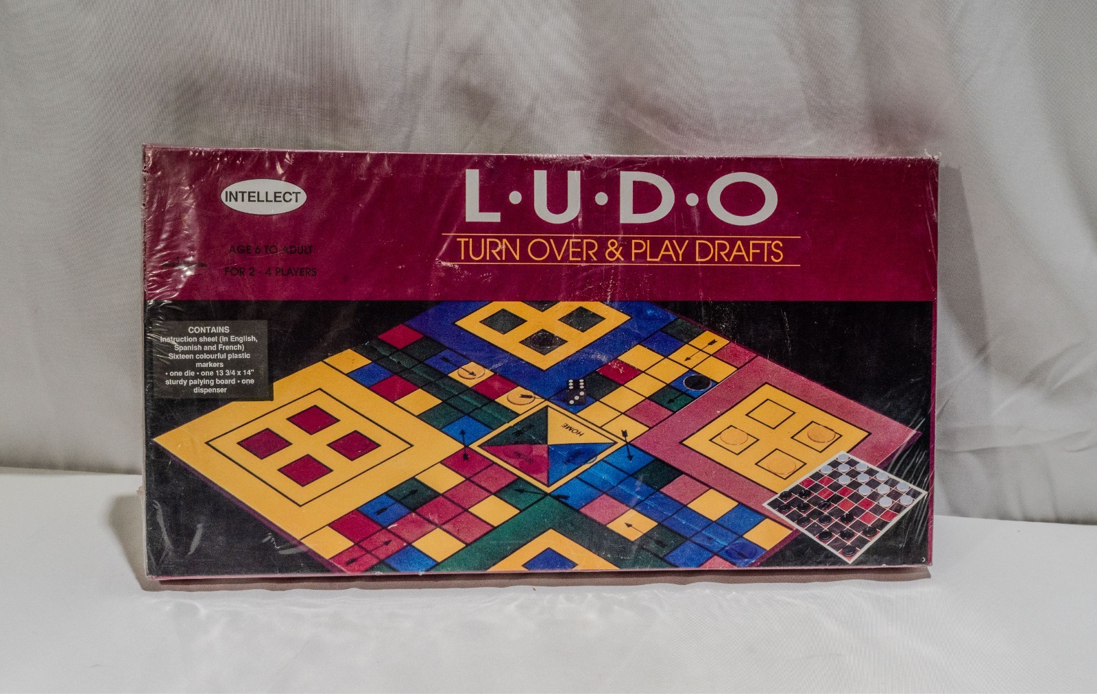 Vintage “Intellect” brand Ludo board game set