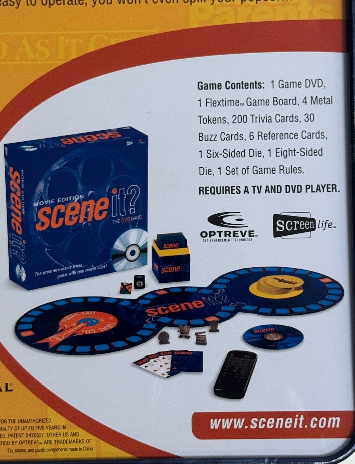 Scene It? Movie Edition The DVD Game 2004 With Deluxe Sequel Pack Tin Party Game