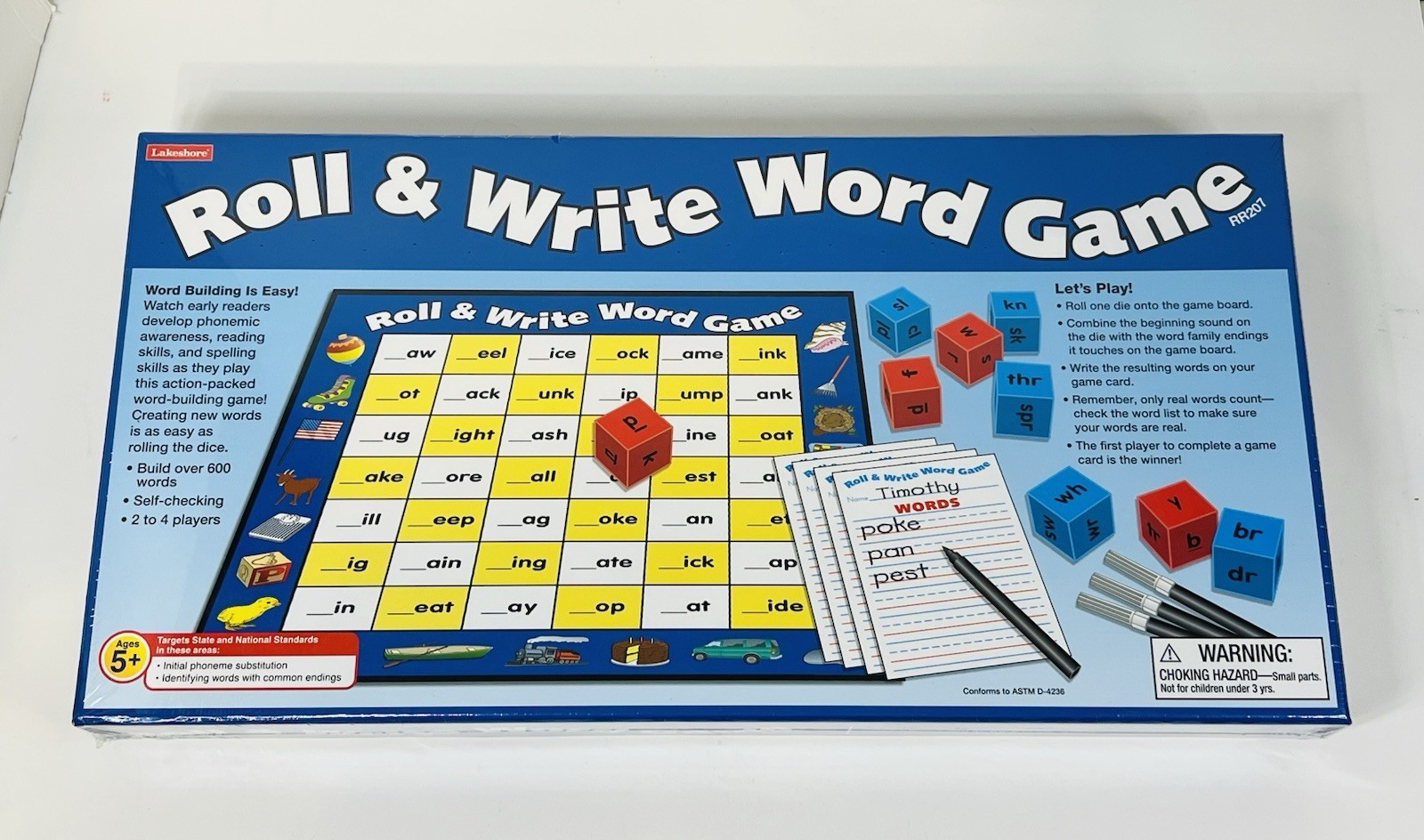 Roll & Write Word Game RR207 Home School Brand New Sealed Lakeshore 600+ Words