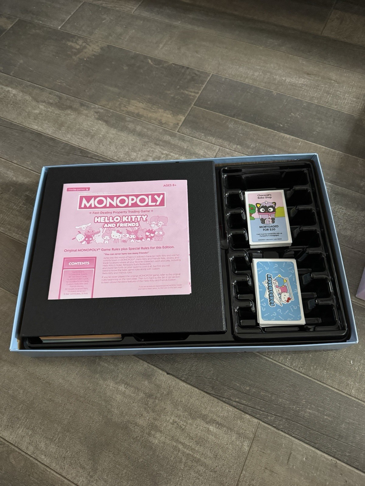Monopoly Fast-Dealing Property Trading Board Game Hello Kitty 2-6 Players 8+