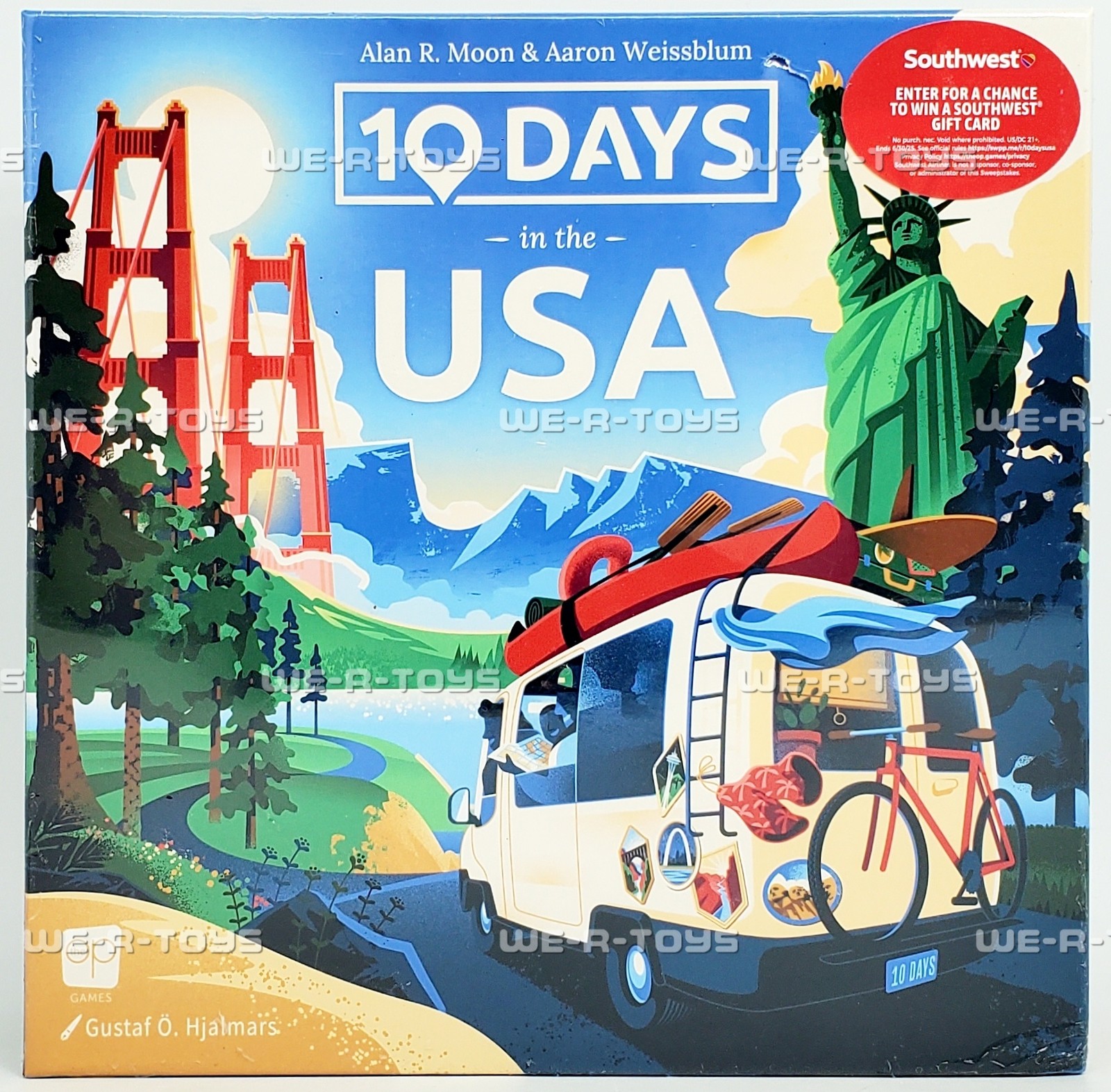 10 Days in The USA Family Road Trip Board Game Designed by Alan Moon OP Games