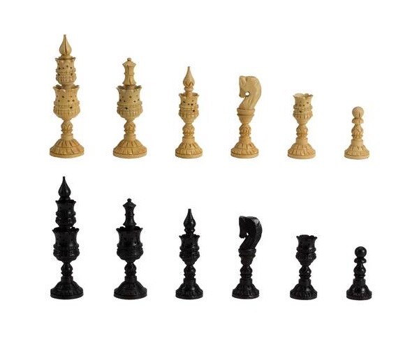 Wooden Indian Artisic Chessmen 4 7/8″ King