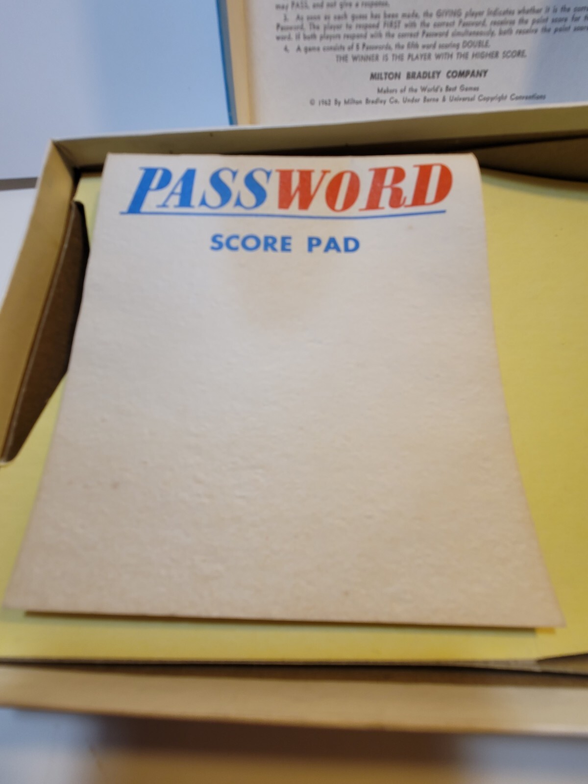 Password Game 1962 Twelfth Edition Milton Bradley Company 4260 Clue Vintage