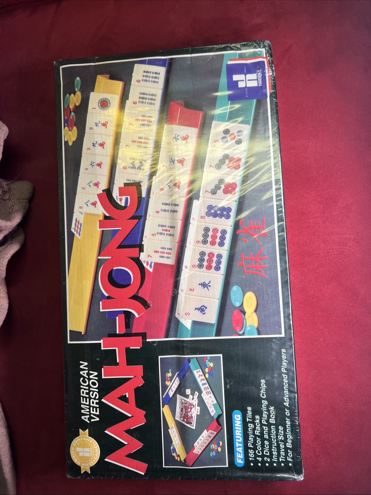 Mah Jong American Version set by Hansen / SEALED 166 Set Box Shows Wear